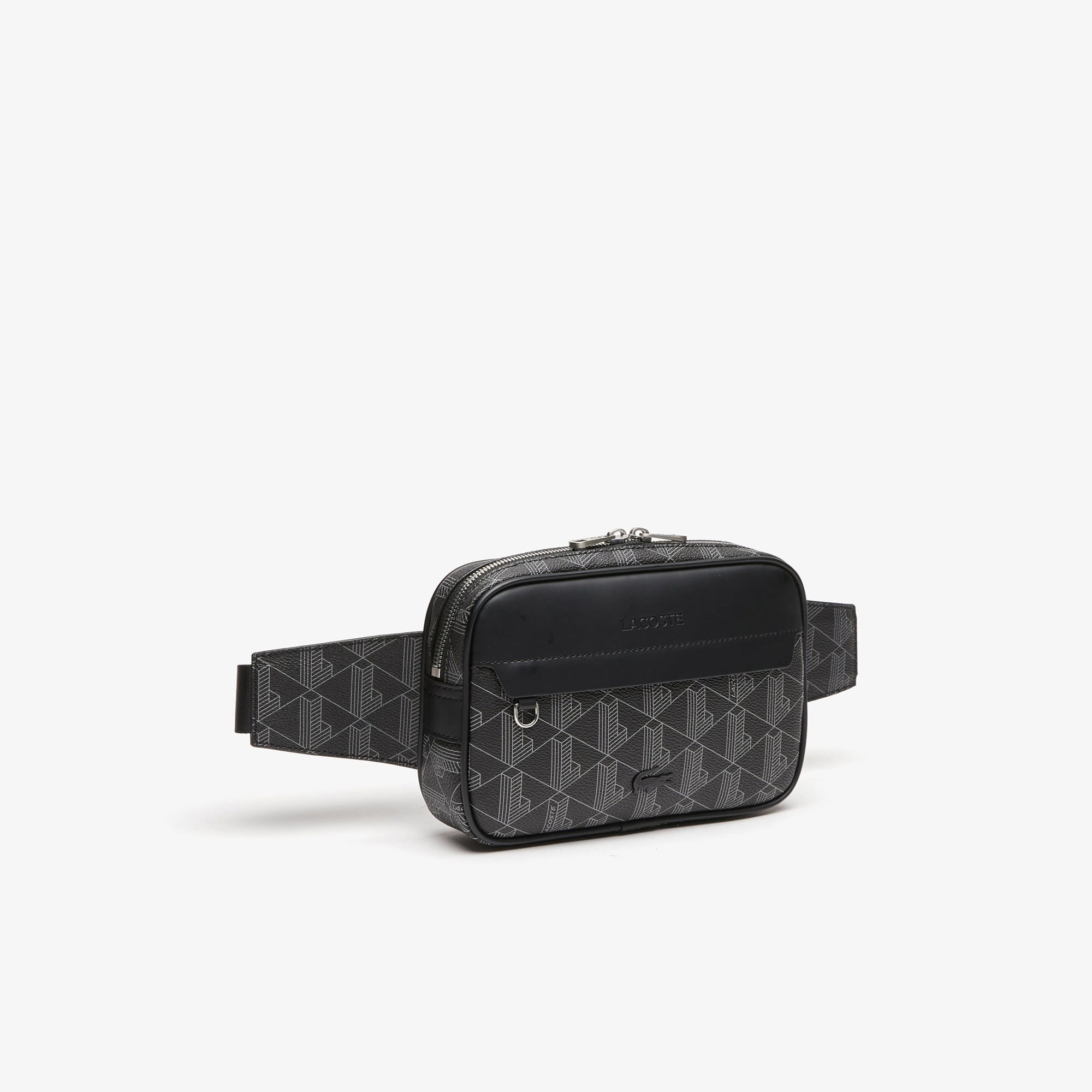 Lacoste The Blend Erkek Monogram Siyah Bel Çantası