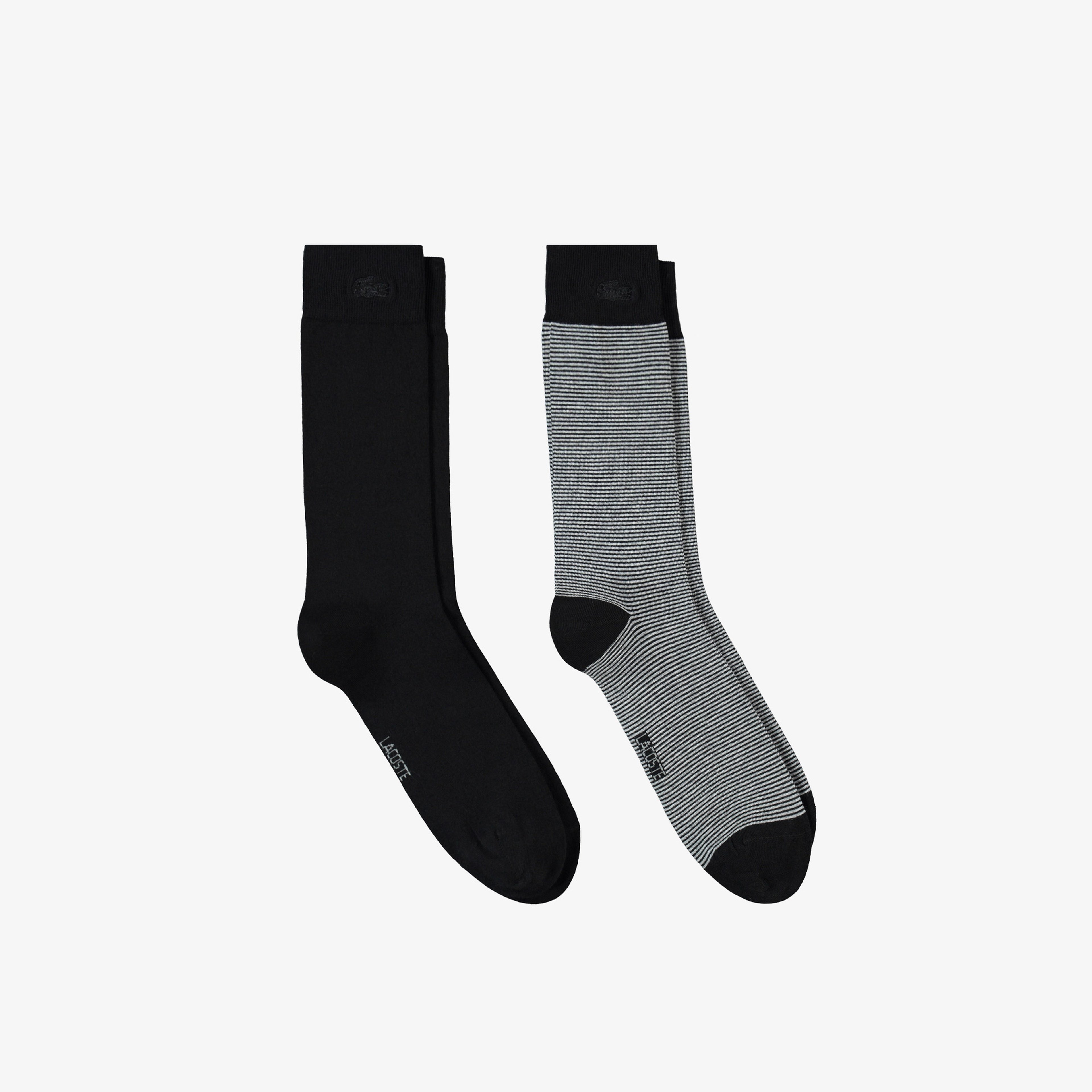 Erkek Çizgili Siyah Çorap