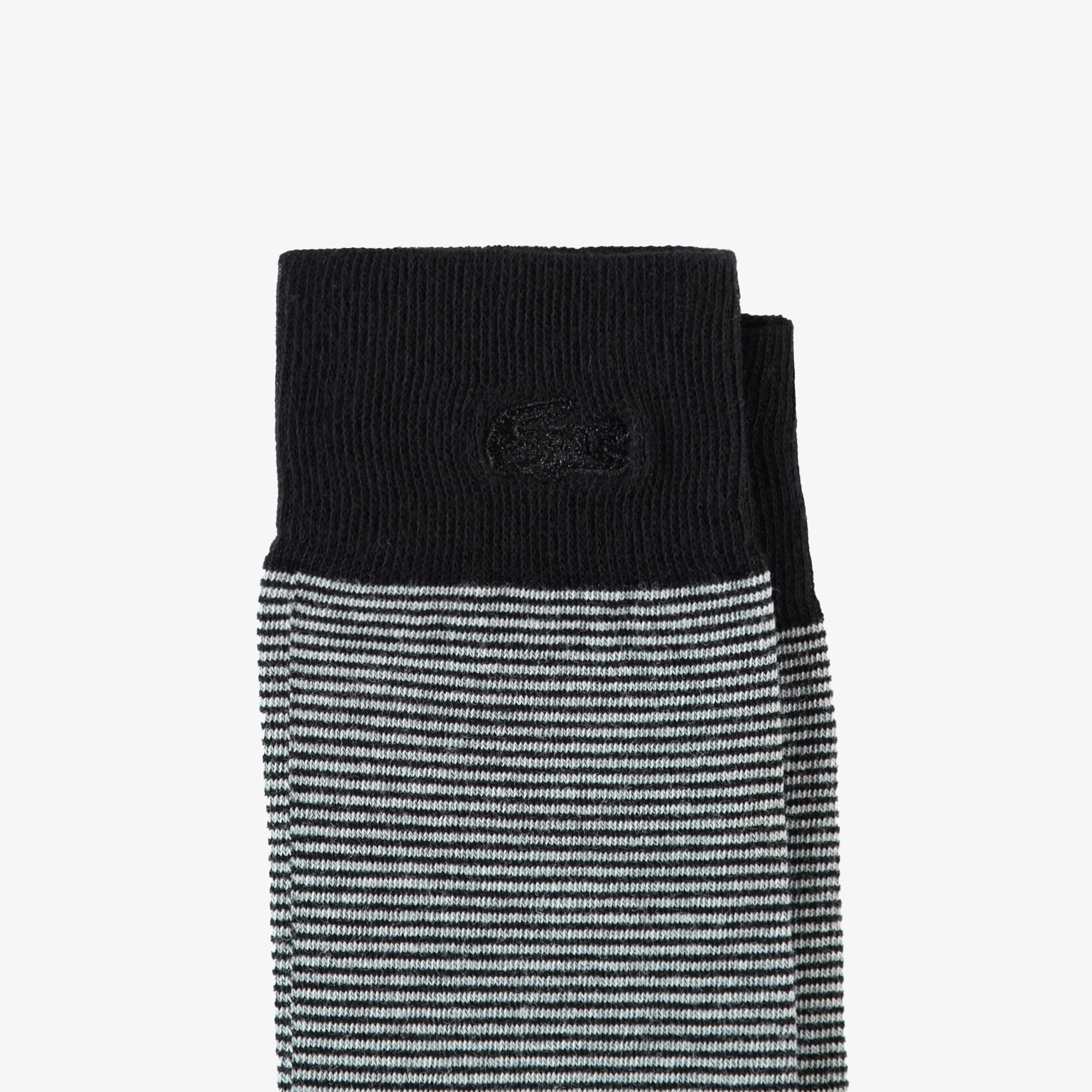 Lacoste Erkek Çizgili Siyah Çorap görsel 2