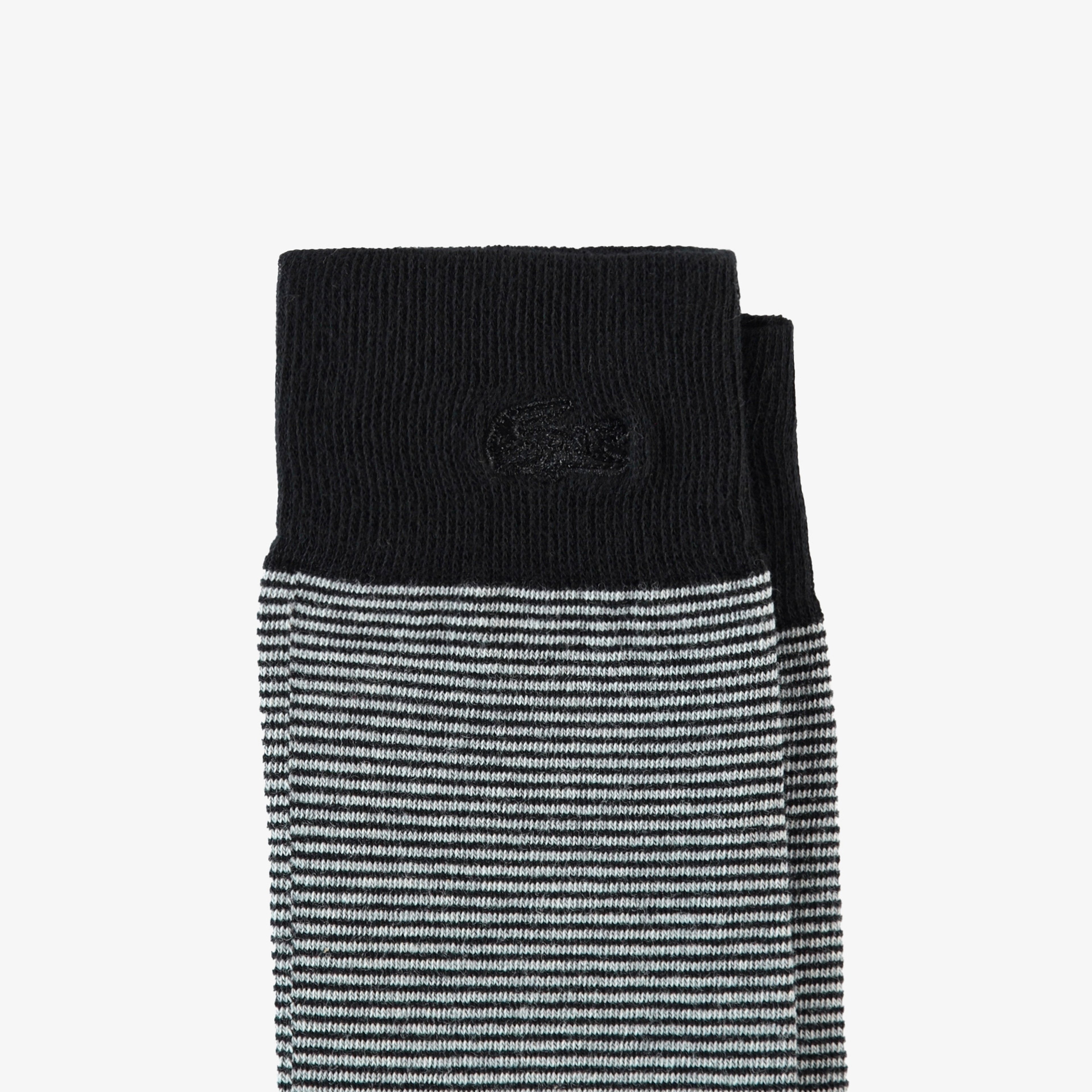 Erkek Çizgili Siyah Çorap