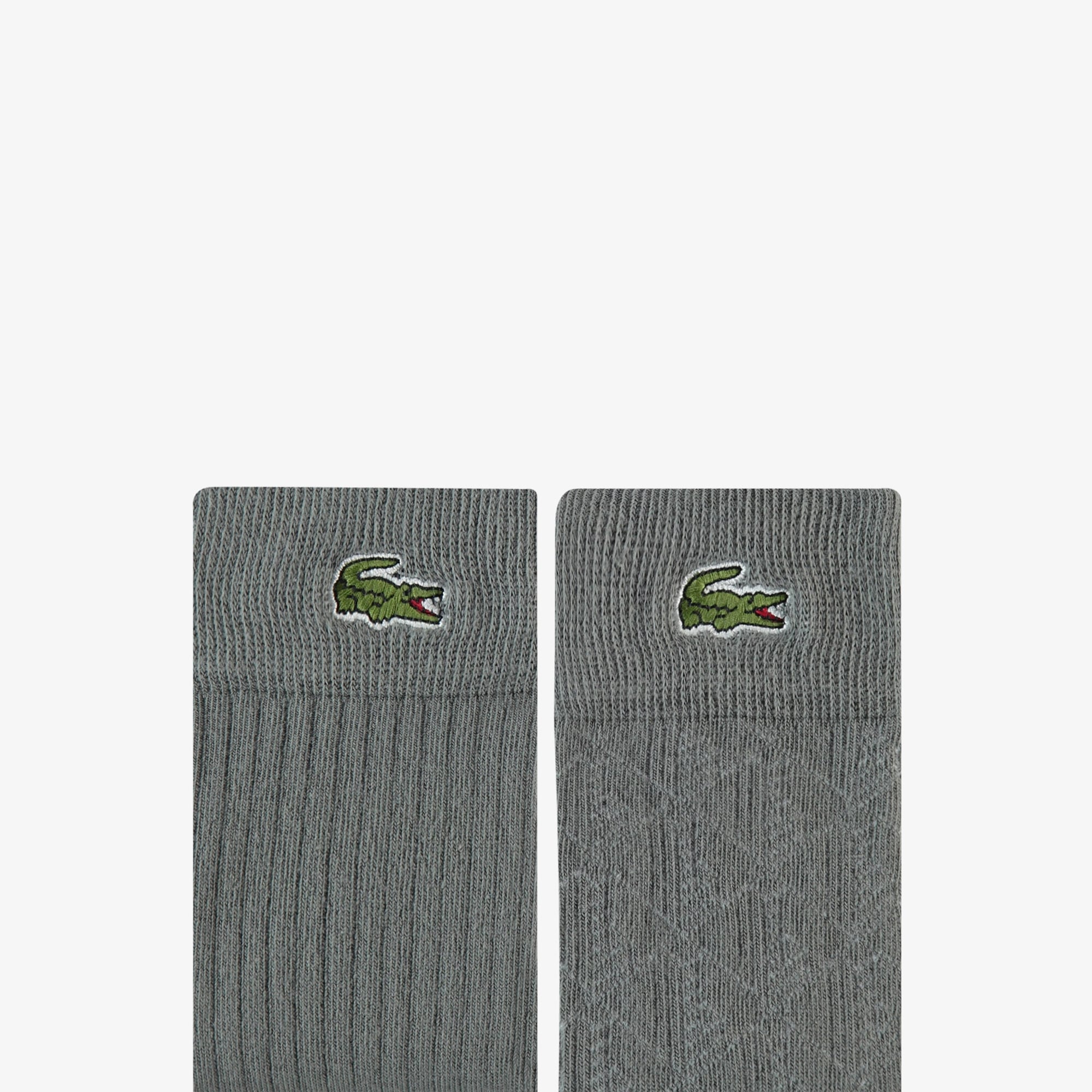 Lacoste Erkek Baskılı 2'li Koyu Gri Çorap görsel 2