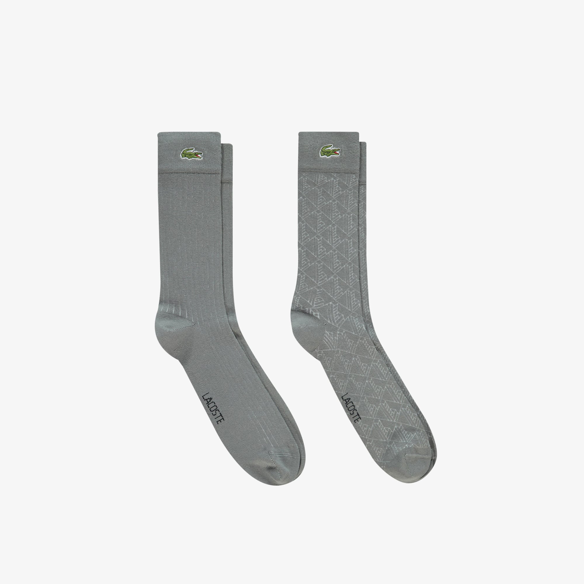 Lacoste Erkek Baskılı 2'li Koyu Gri Çorap