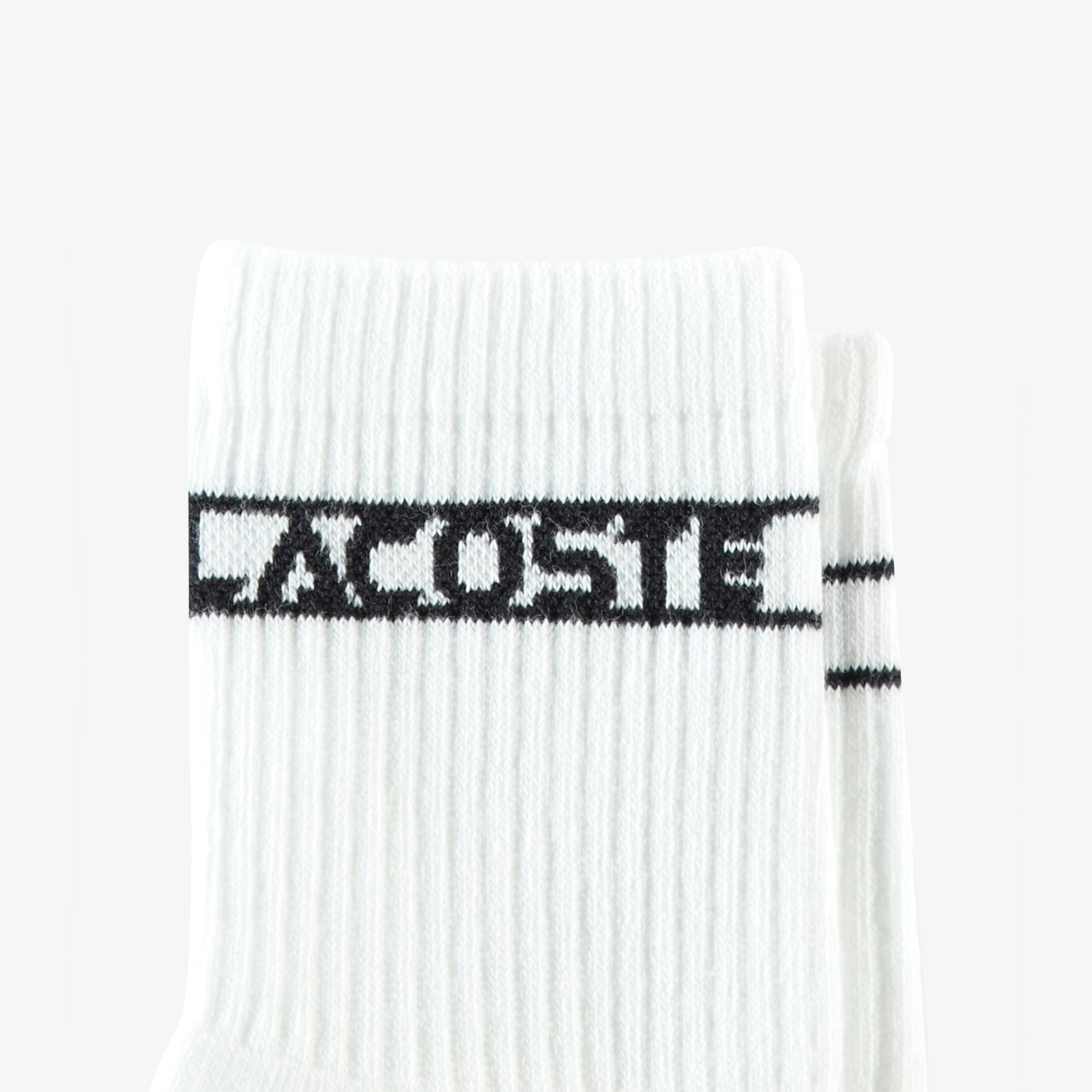 Lacoste Unisex Baskılı Beyaz Çorap görsel 2