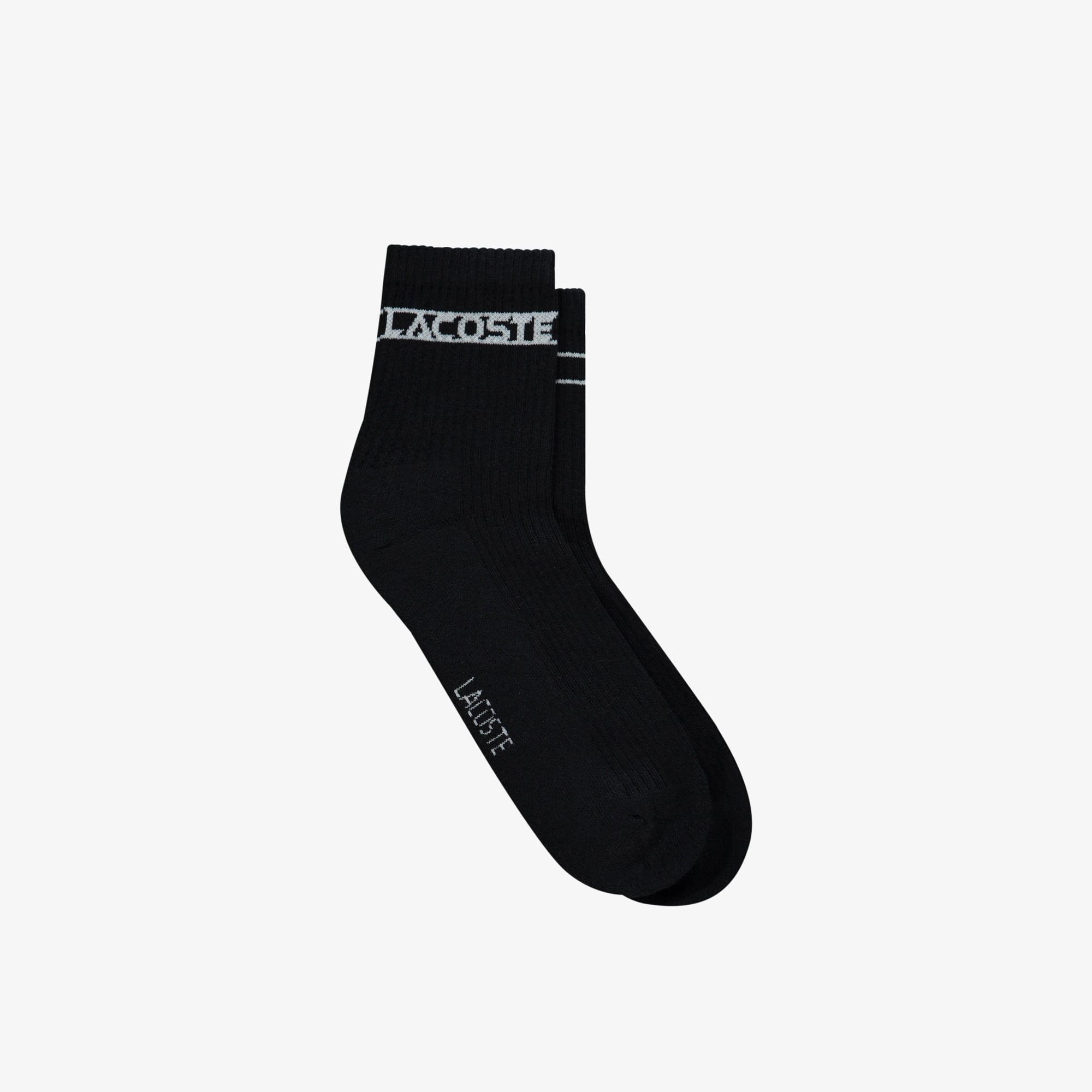 Lacoste Unisex Baskılı Siyah Çorap