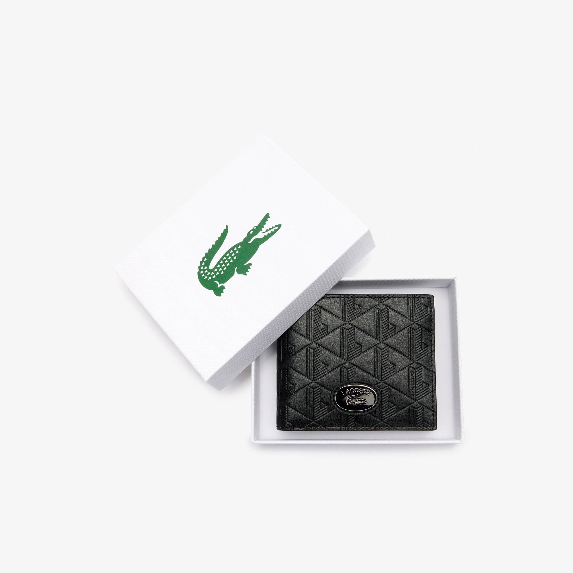 Erkek Monogram Deri Siyah Cüzdan