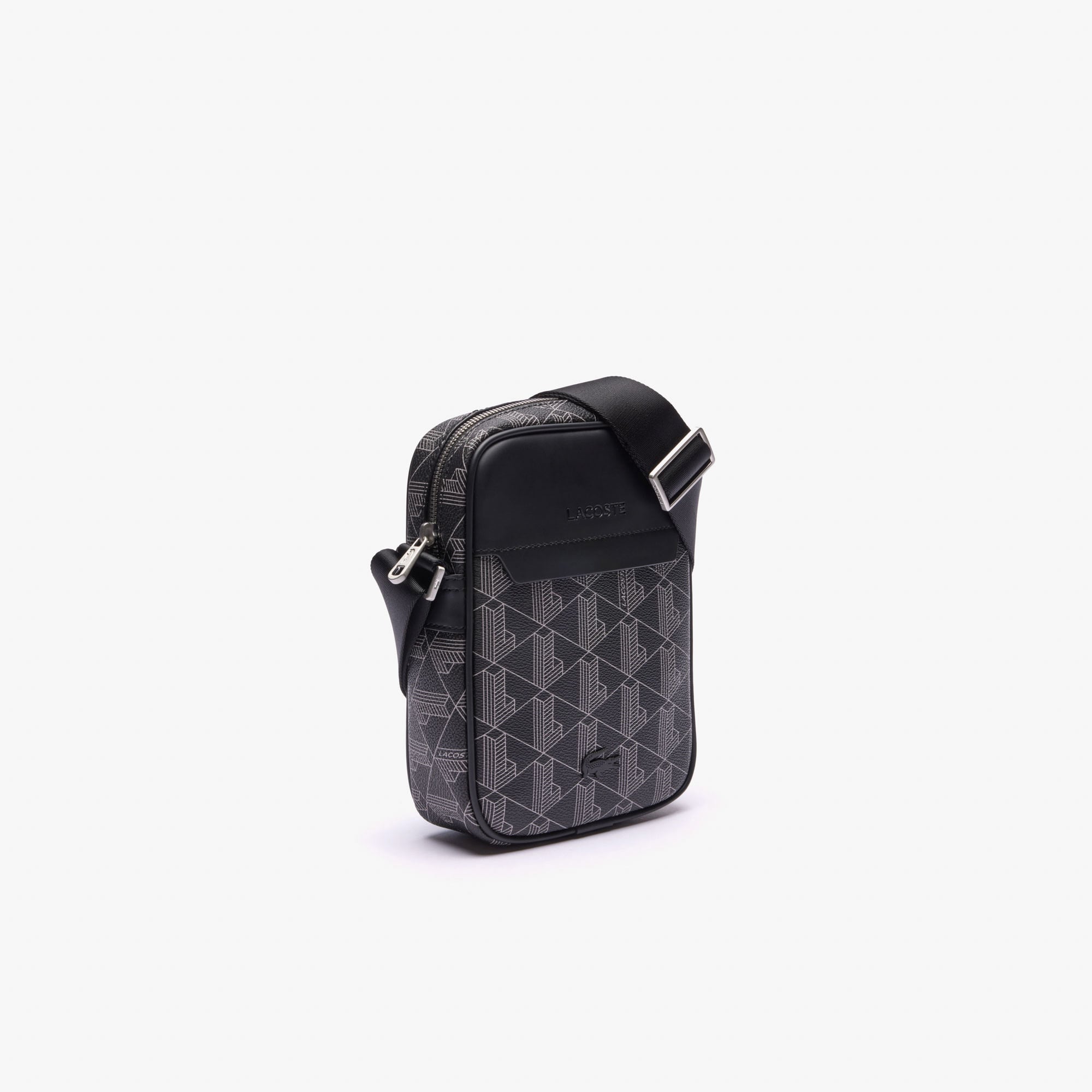 Lacoste The Blend Erkek Monogram Siyah Postacı Çantası görsel 5