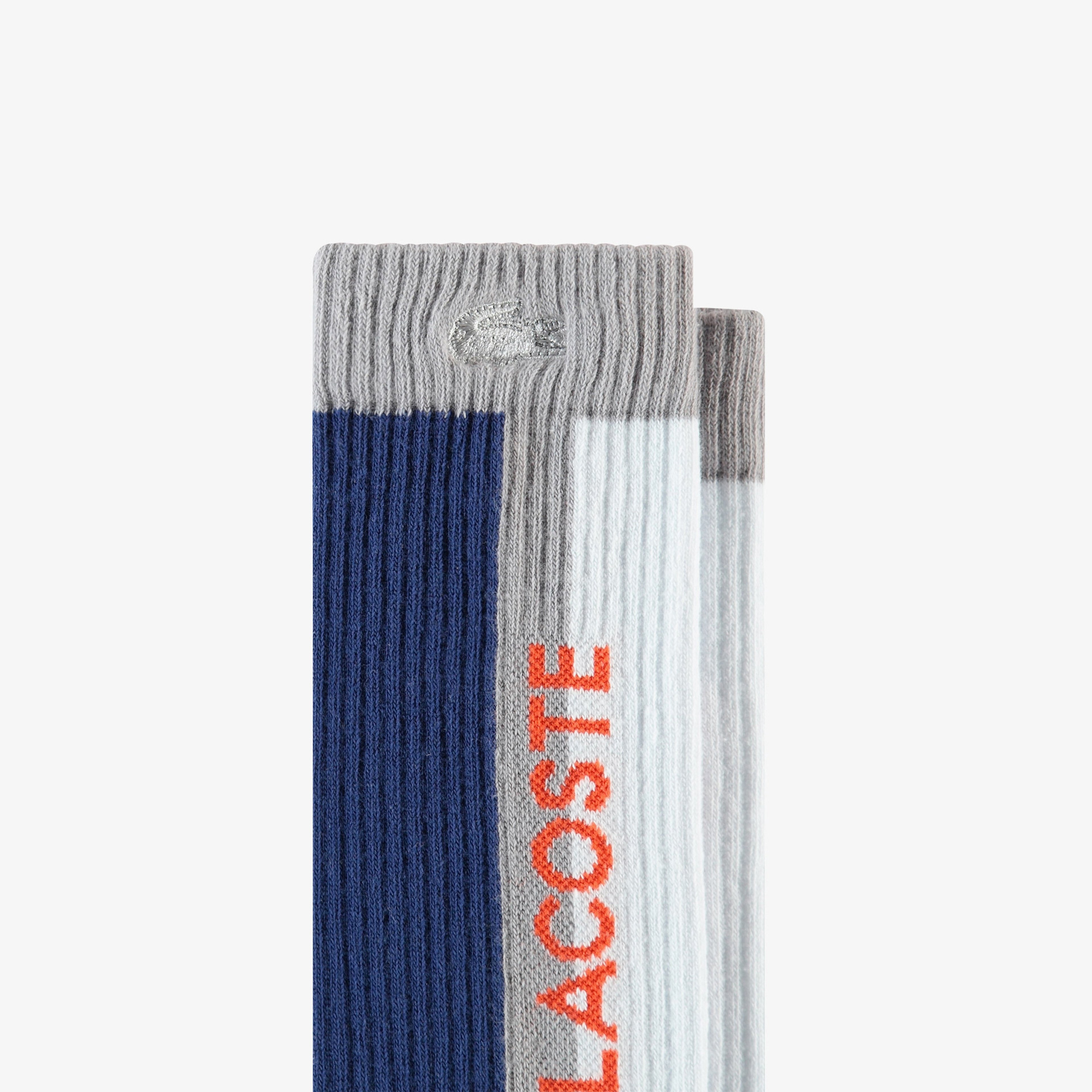 Erkek Renk Bloklu Beyaz Çorap