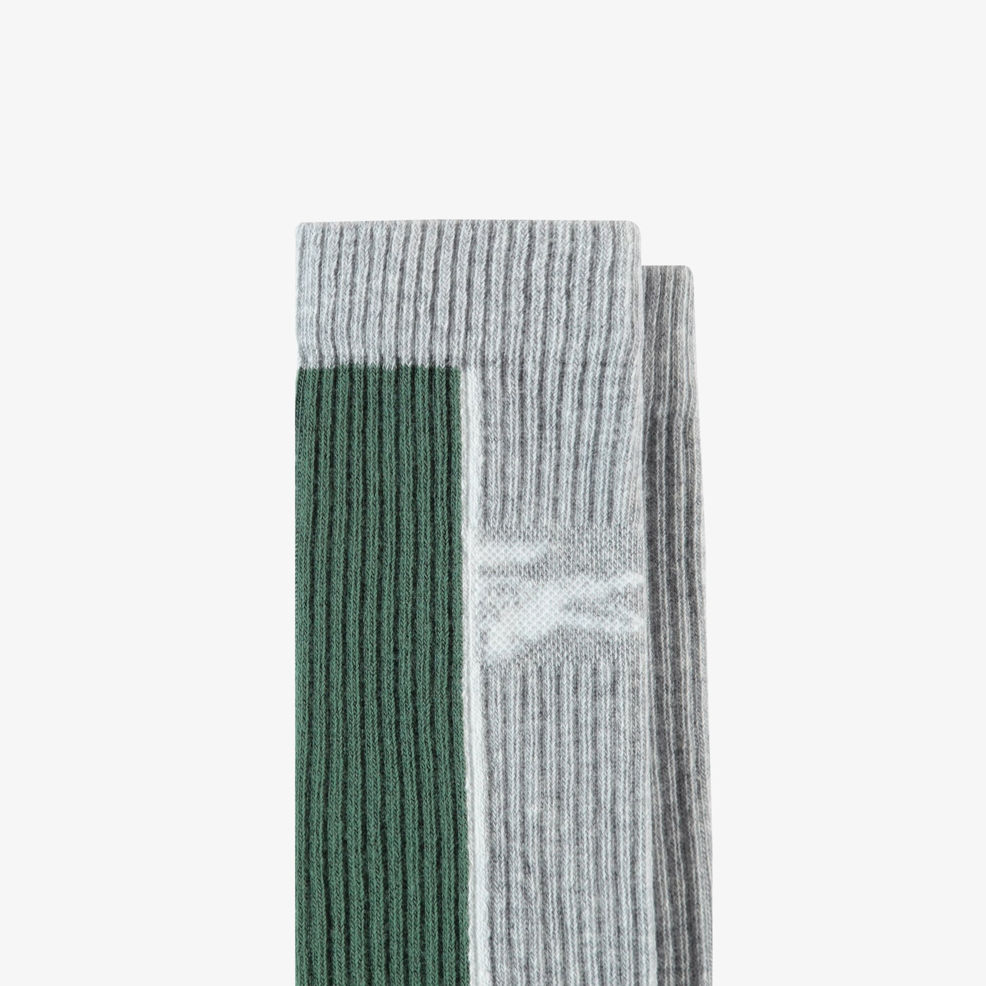 Unisex Renk Bloklu Yeşil Çorap