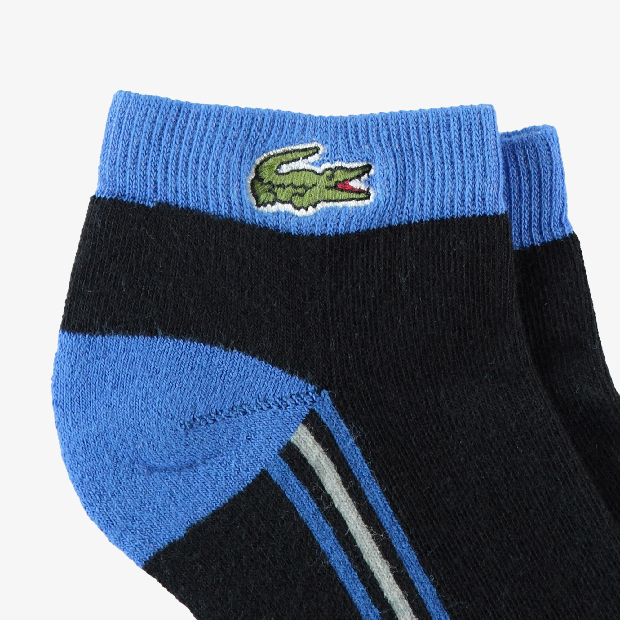 Lacoste Unisex Çizgili Siyah Çorap görsel 2