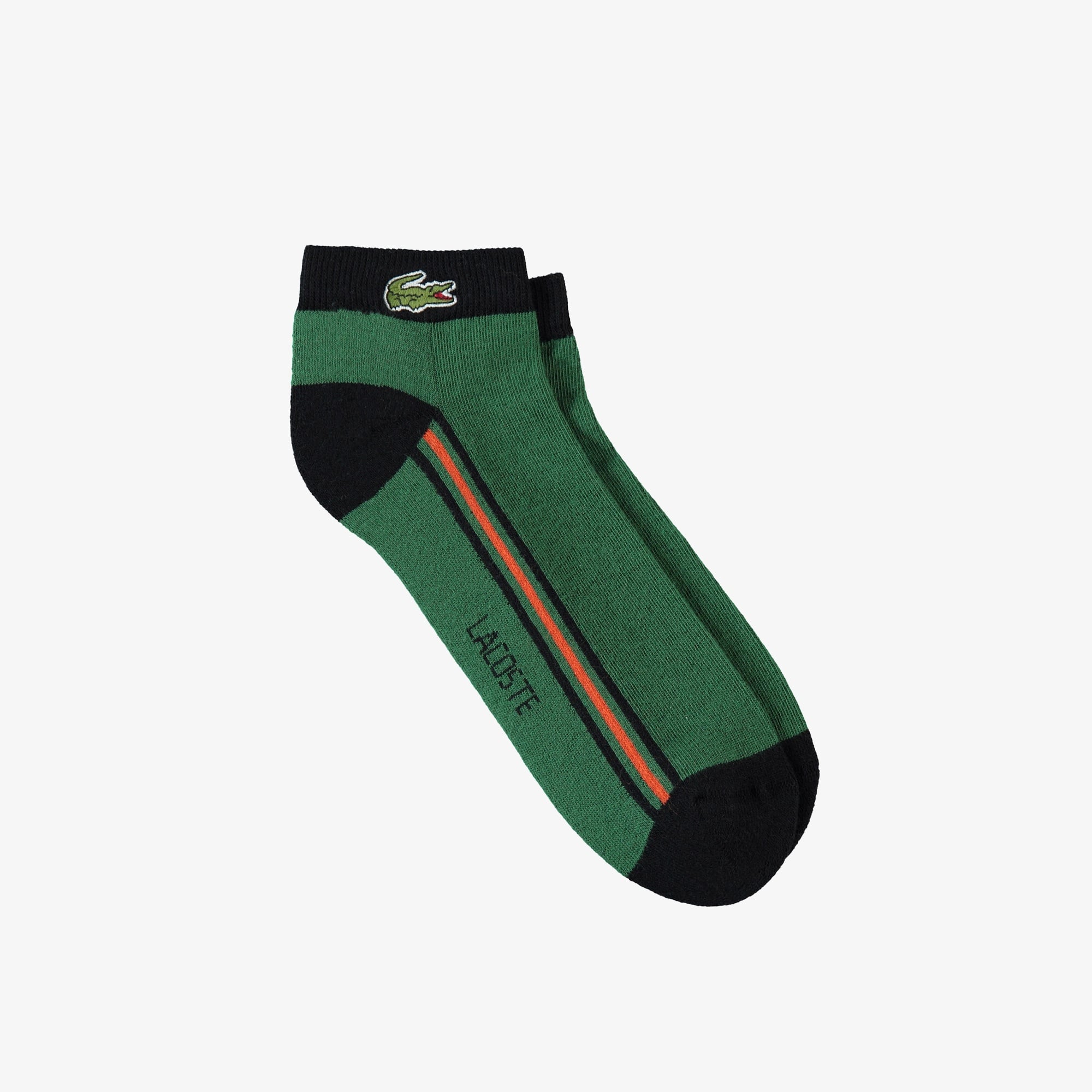 Unisex Çizgili Koyu Yeşil Çorap