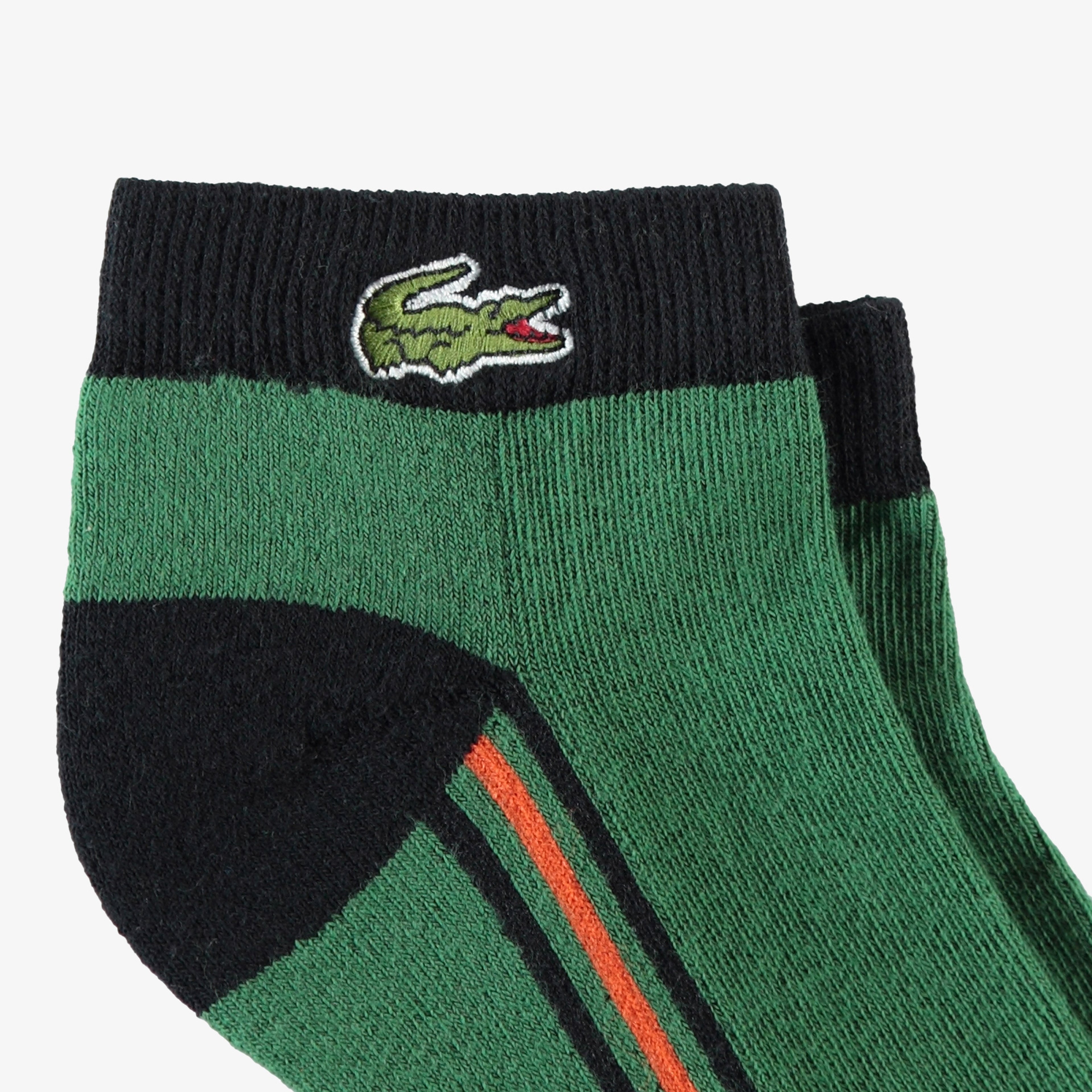 Unisex Çizgili Koyu Yeşil Çorap