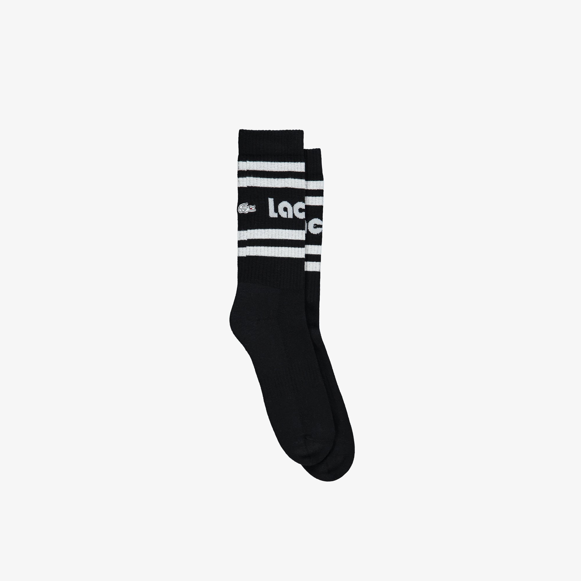 Lacoste Unisex Baskılı Siyah Çorap