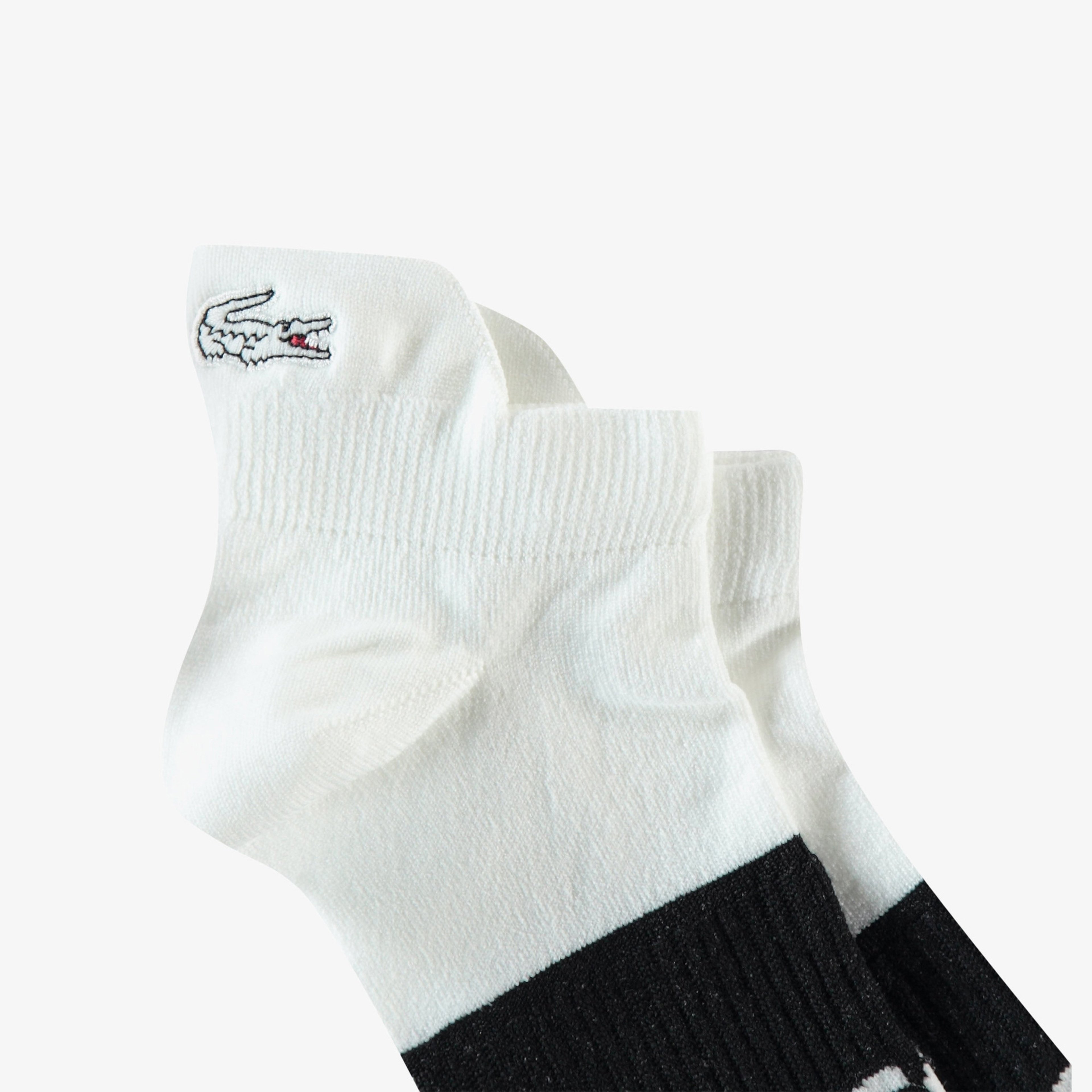 Unisex Renk Bloklu Siyah Çorap