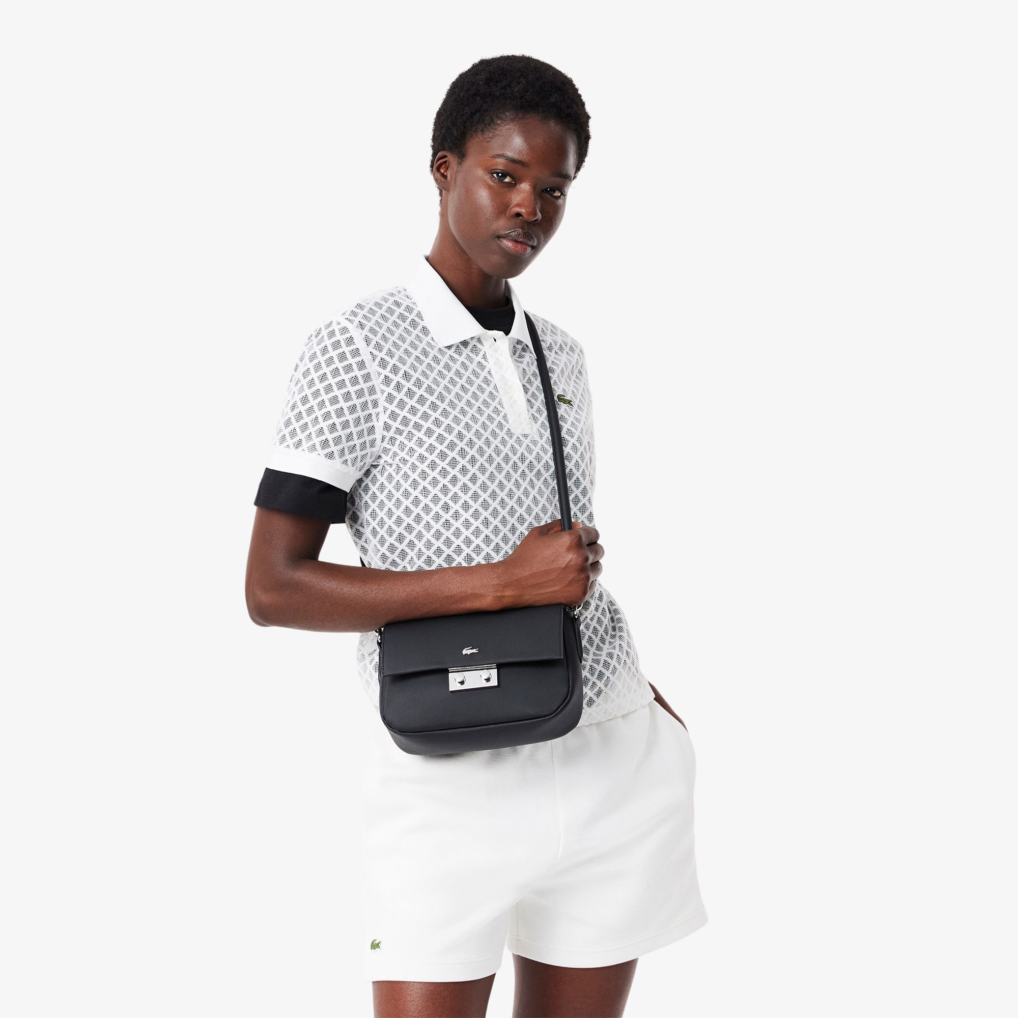 Lacoste Daily City Kadın Siyah Omuz Çantası görsel 8