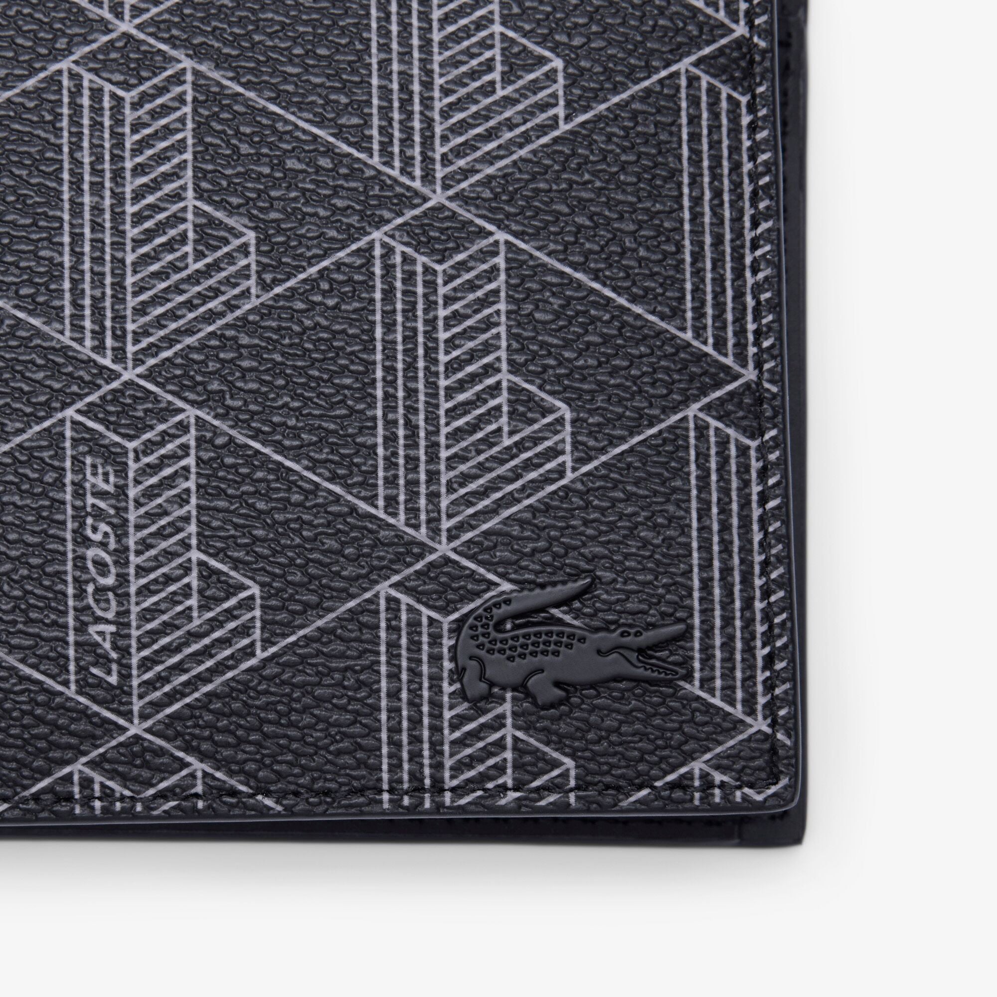 Lacoste The Blend Erkek Monogram Siyah Cüzdan görsel 3