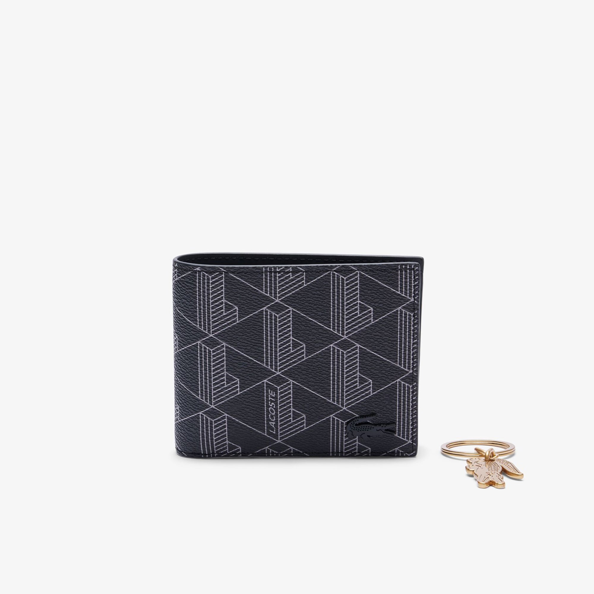 Lacoste The Blend Erkek Monogram Siyah Cüzdan