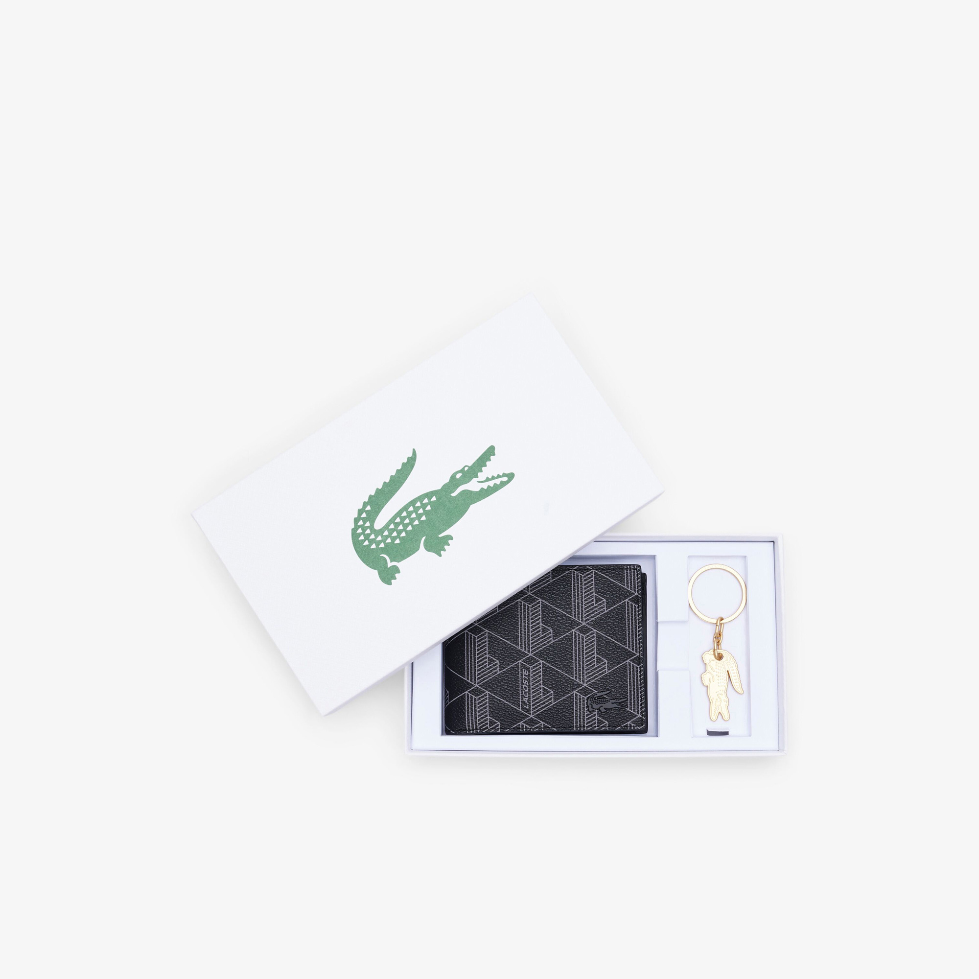 Lacoste The Blend Erkek Monogram Siyah Cüzdan görsel 4