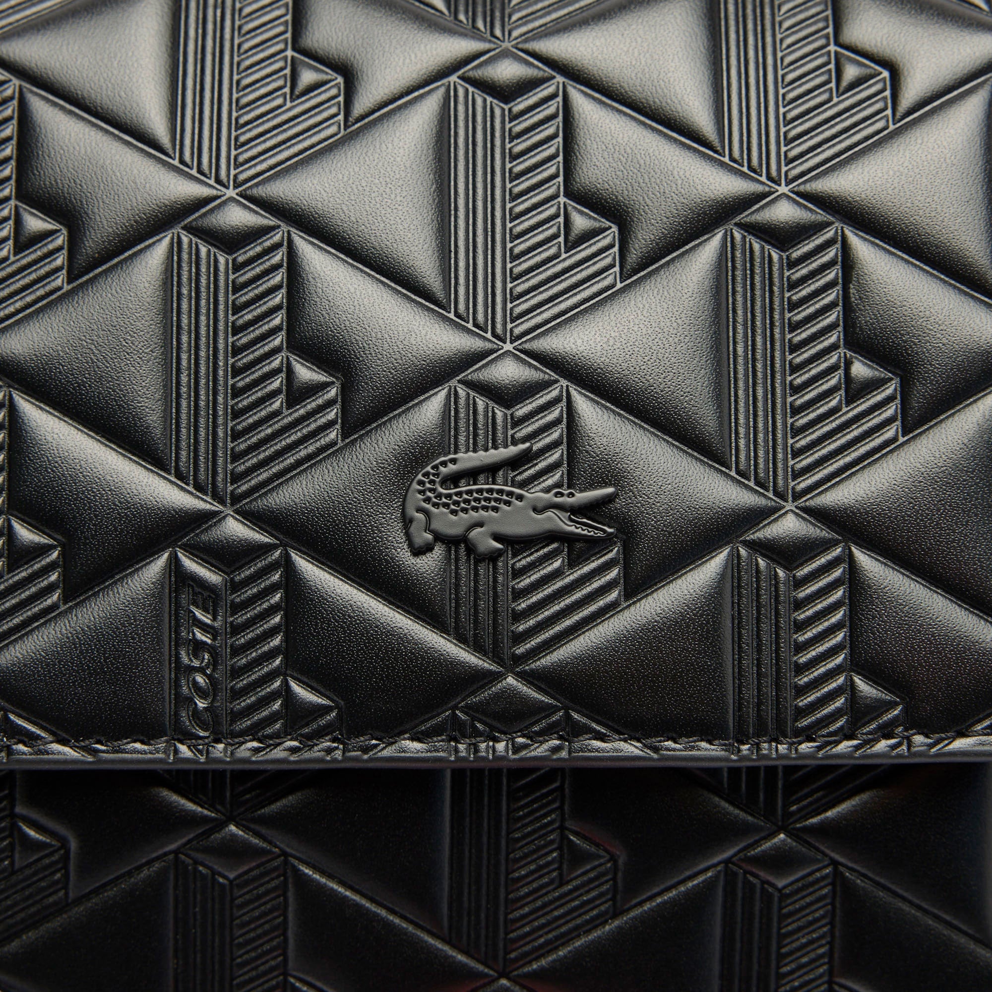 Maheki Kadın Monogram Deri Siyah Omuz Çantası