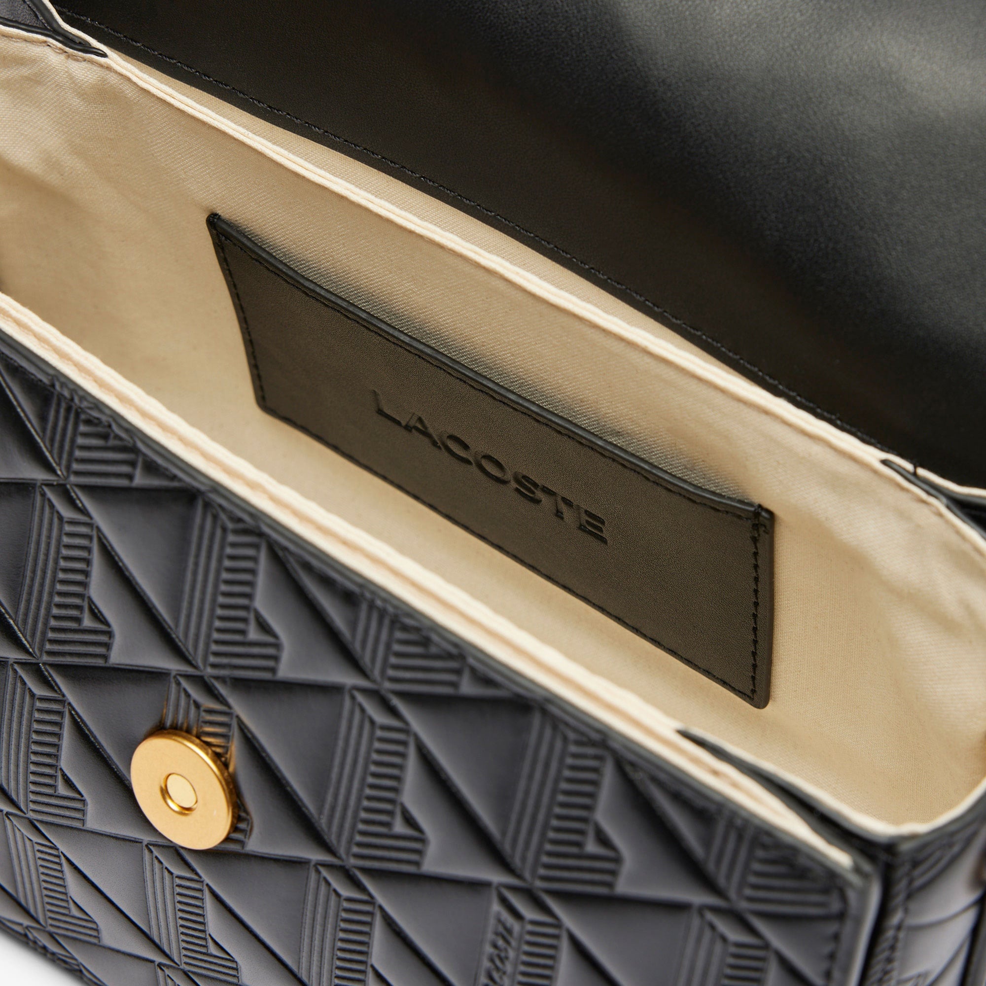 Maheki Kadın Monogram Deri Siyah Omuz Çantası