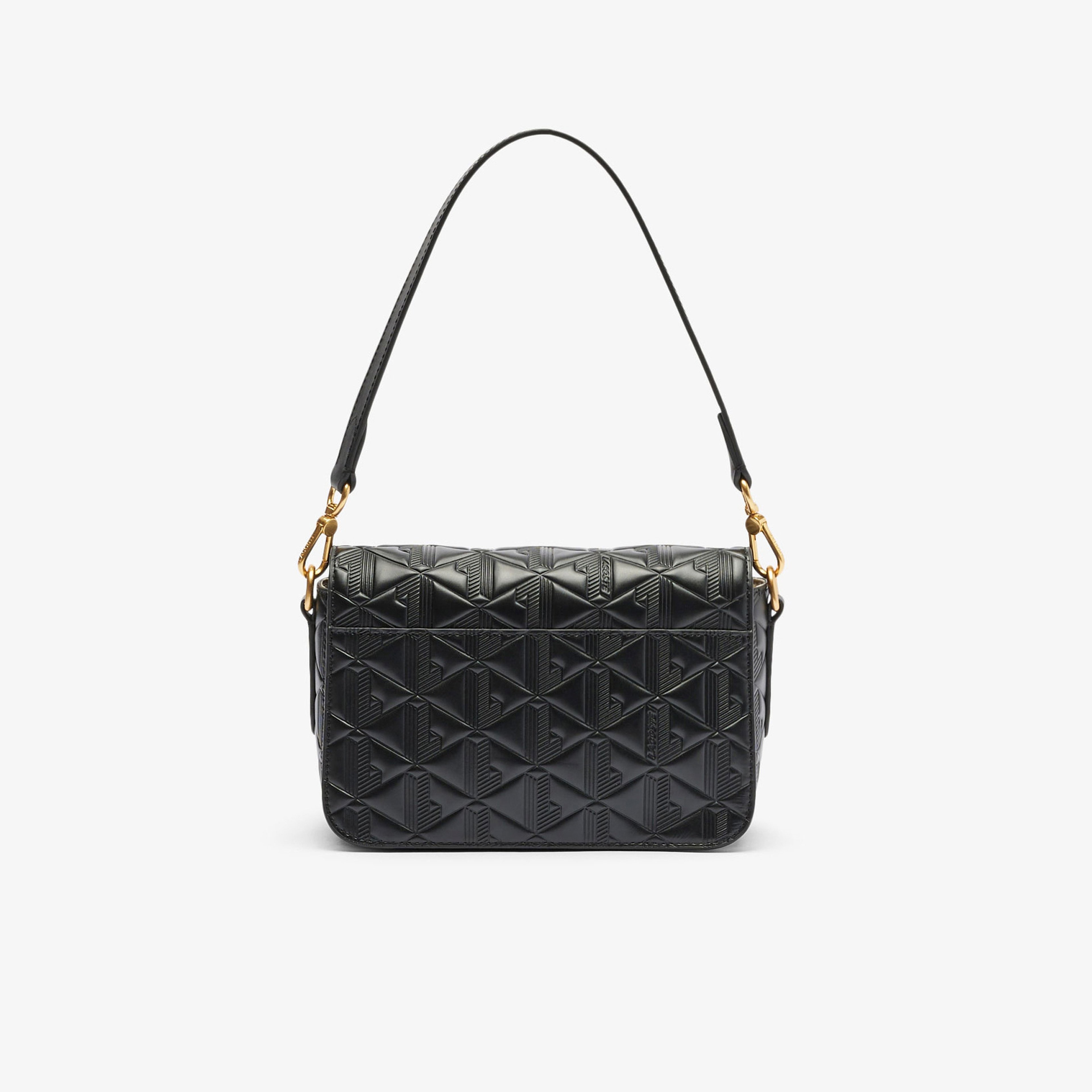 Maheki Kadın Monogram Deri Siyah Omuz Çantası