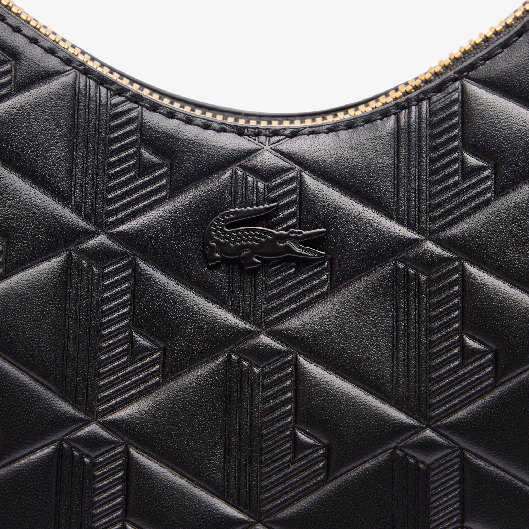 Maheki Kadın Monogram Deri Siyah Omuz Çantası