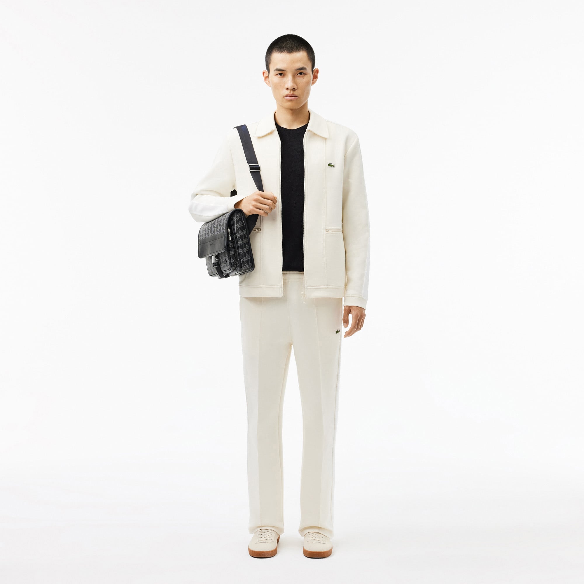 Lacoste The Blend Erkek Monogram Siyah Postacı Çantası görsel 3