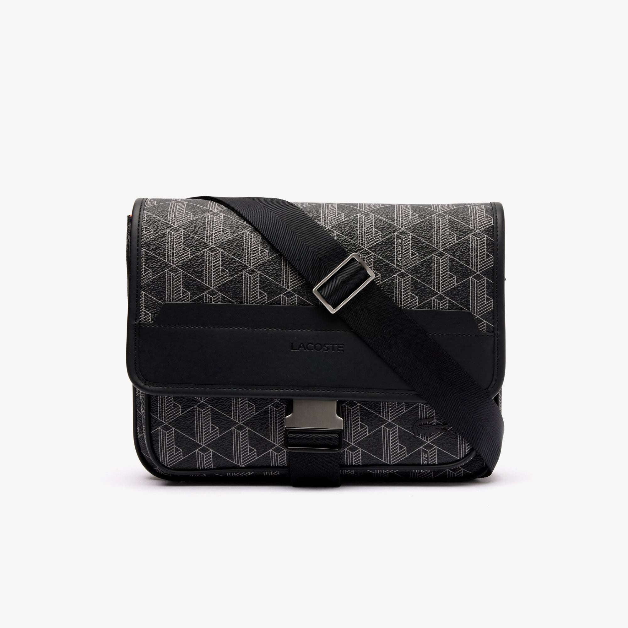 Lacoste The Blend Erkek Monogram Siyah Postacı Çantası