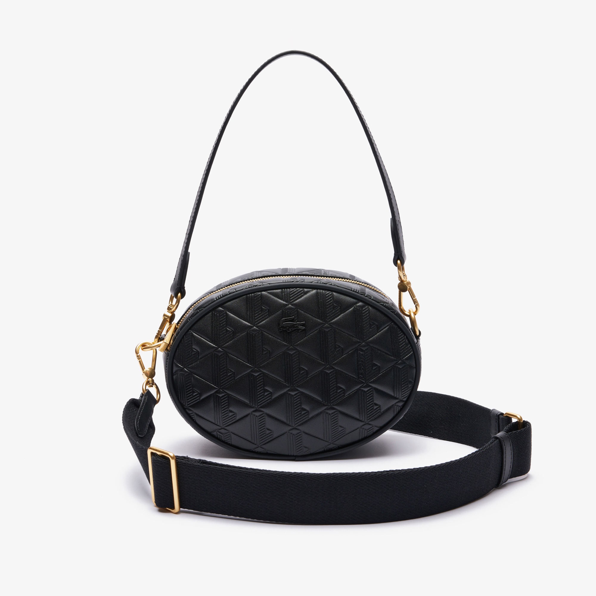 Lacoste Maheki Kadın Deri Siyah Omuz Çantası