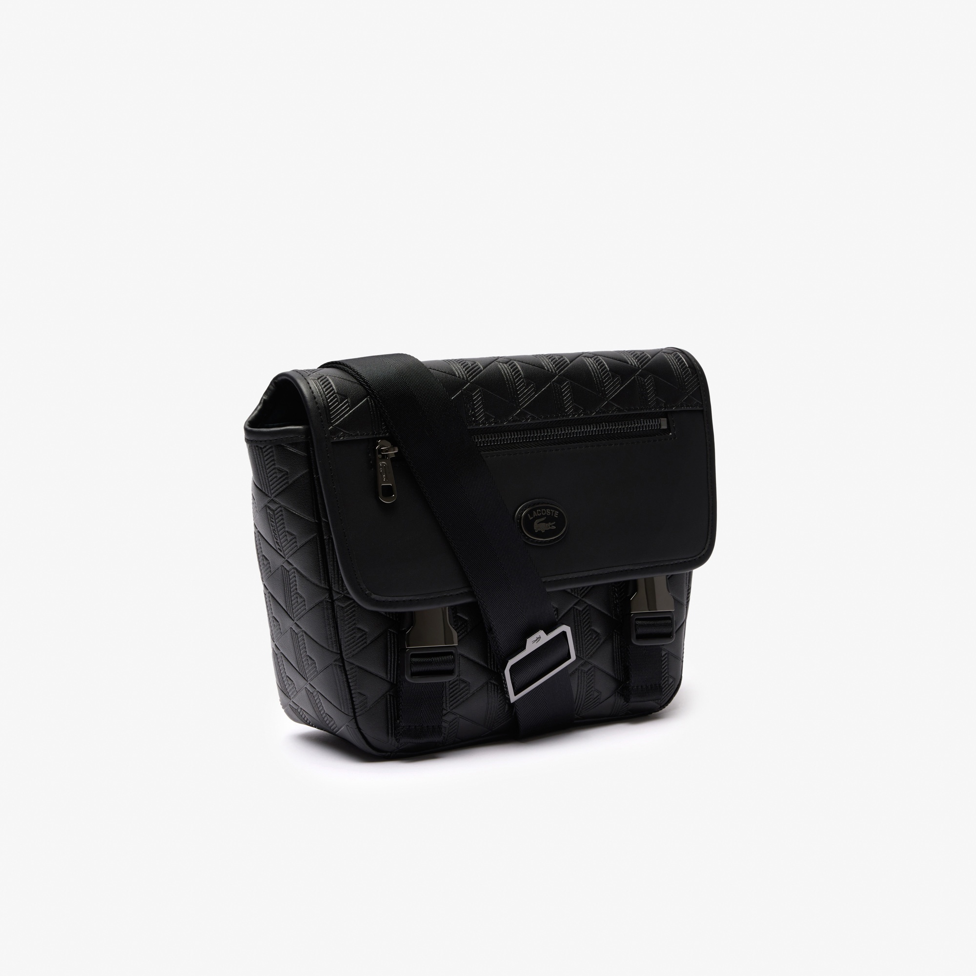 Lacoste Nomogramme Erkek Monogram Siyah Postacı Çantası