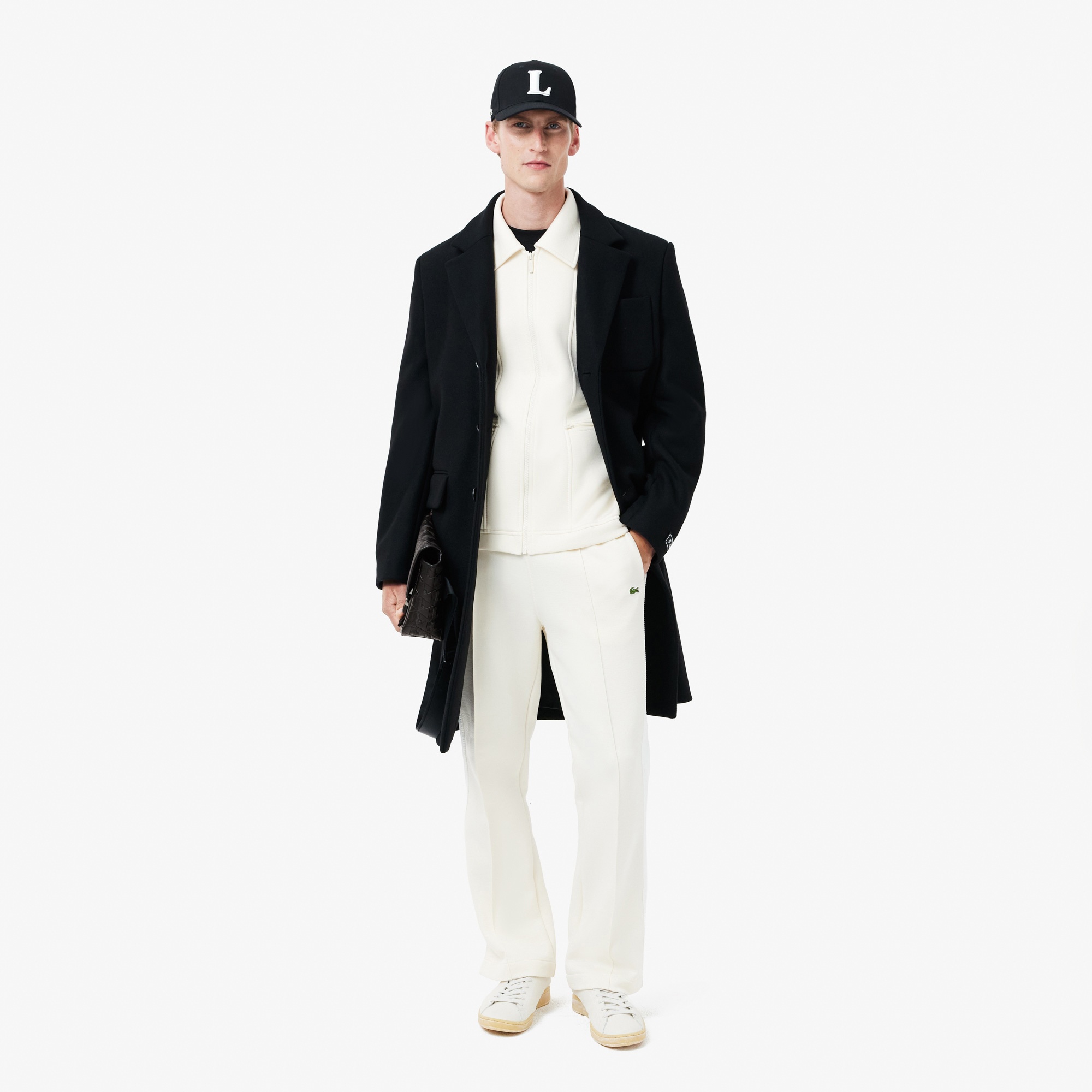 Lacoste Nomogramme Erkek Monogram Siyah Postacı Çantası