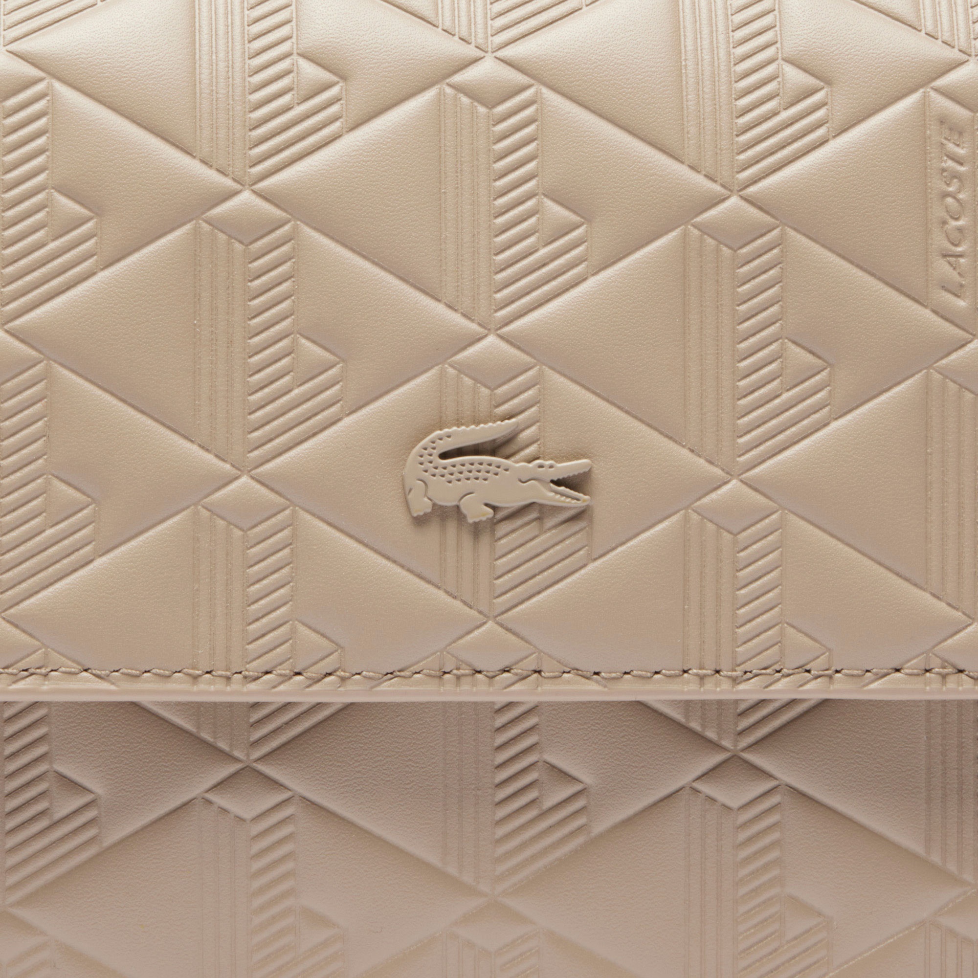 Maheki Kadın Monogram Deri Bej Omuz Çantası