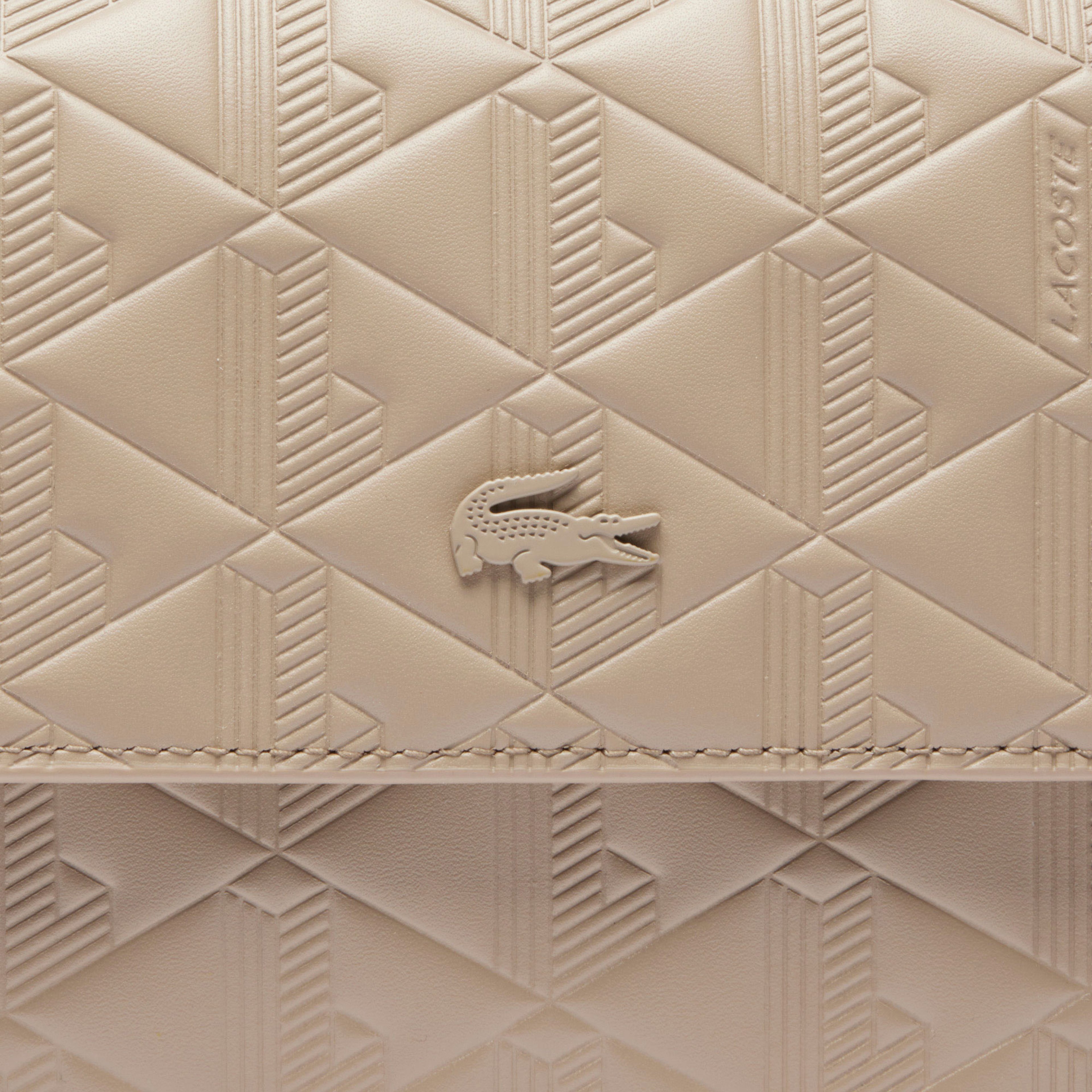 Maheki Kadın Monogram Deri Bej Omuz Çantası