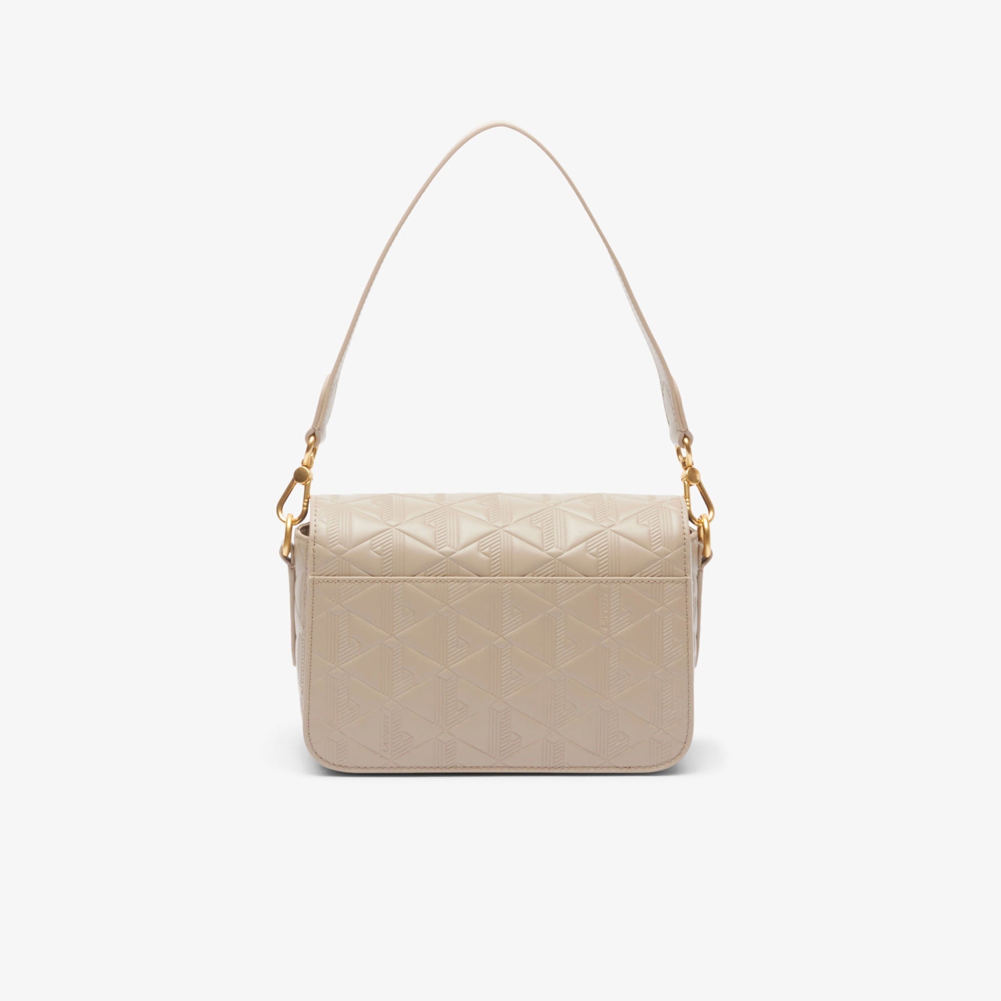 Maheki Kadın Monogram Deri Bej Omuz Çantası