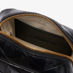 Maheki Kadın Monogram Deri  Siyah Postacı Çantası Siyah