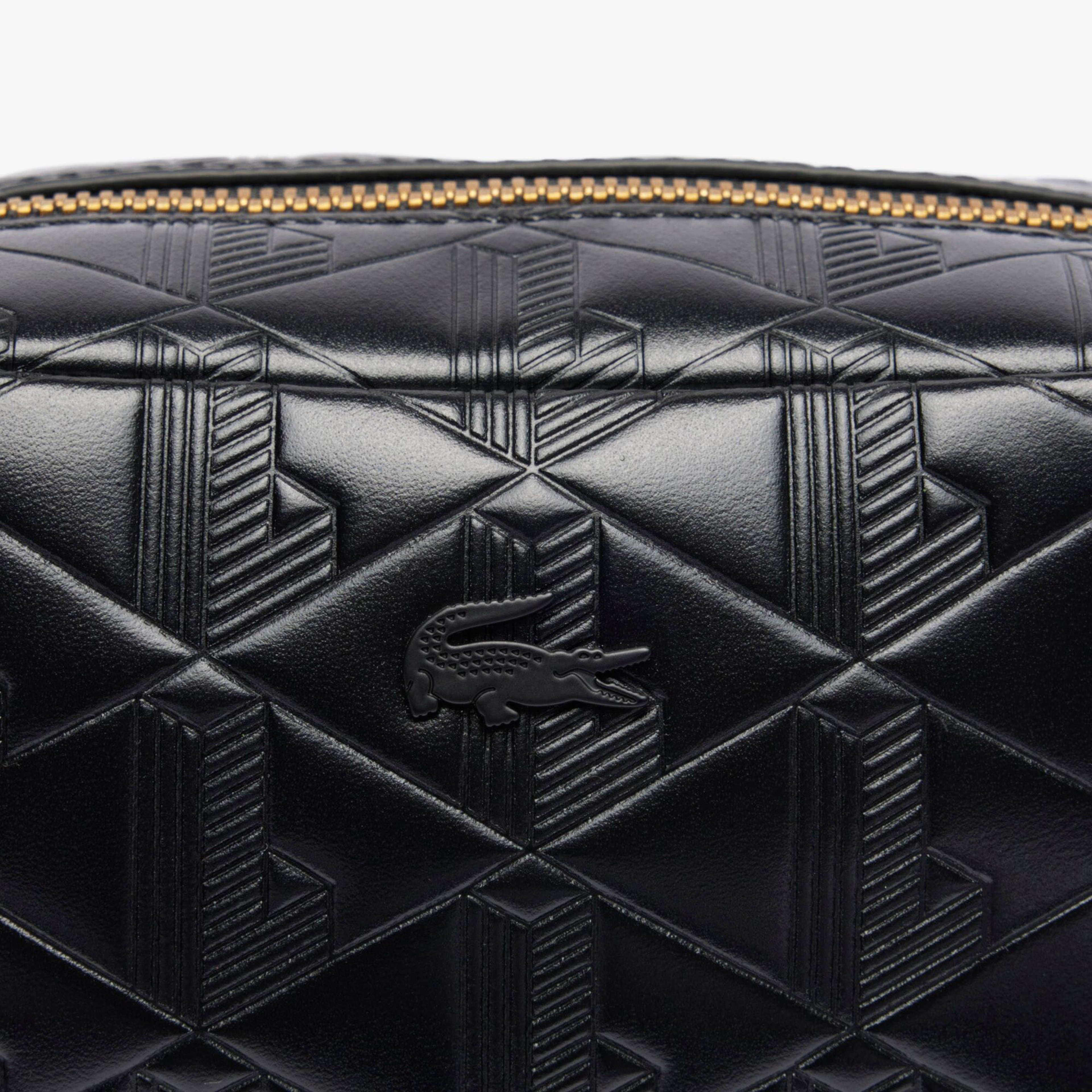 Maheki Kadın Monogram Deri  Siyah Postacı Çantası