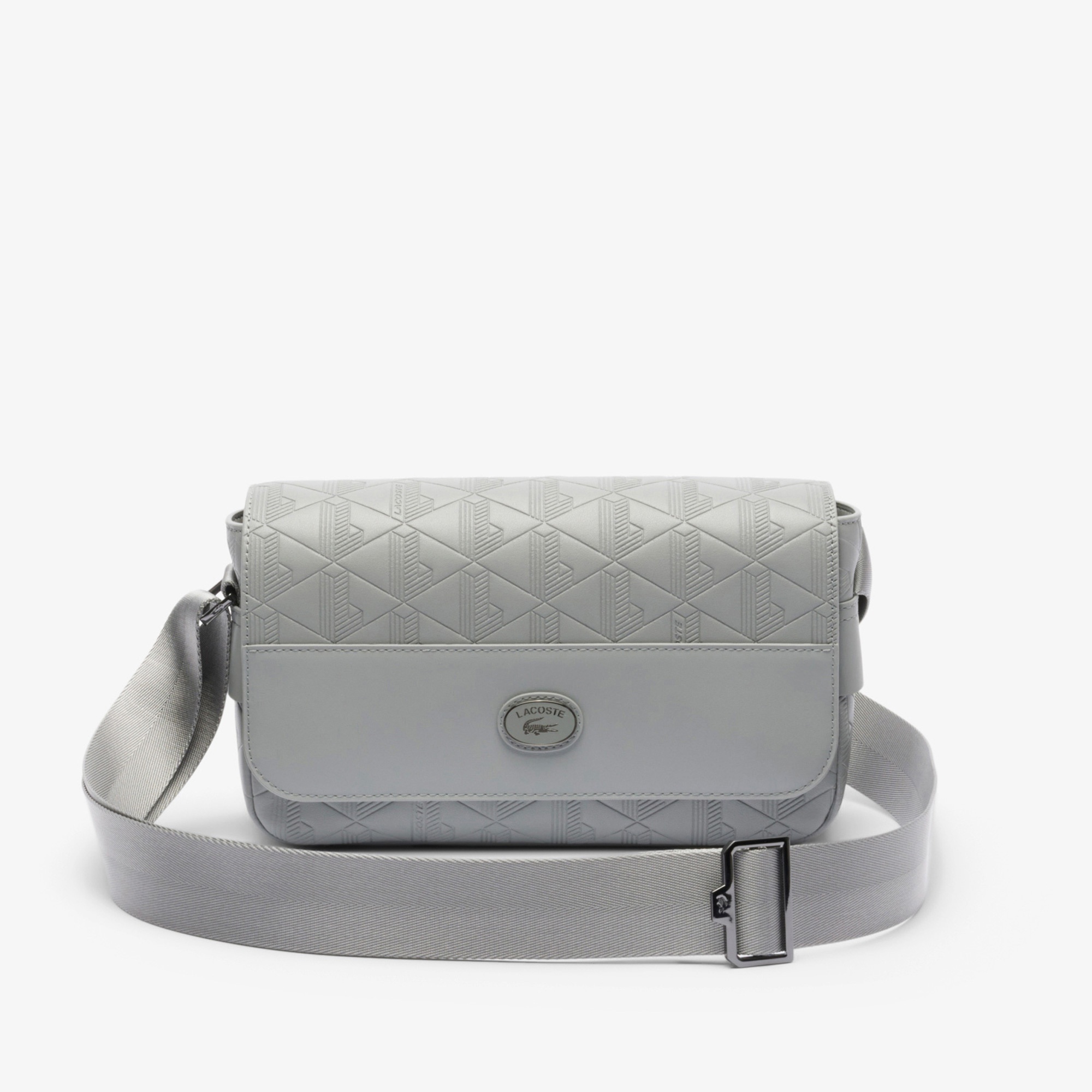 Unisex Monogram Gri Postacı Çantası