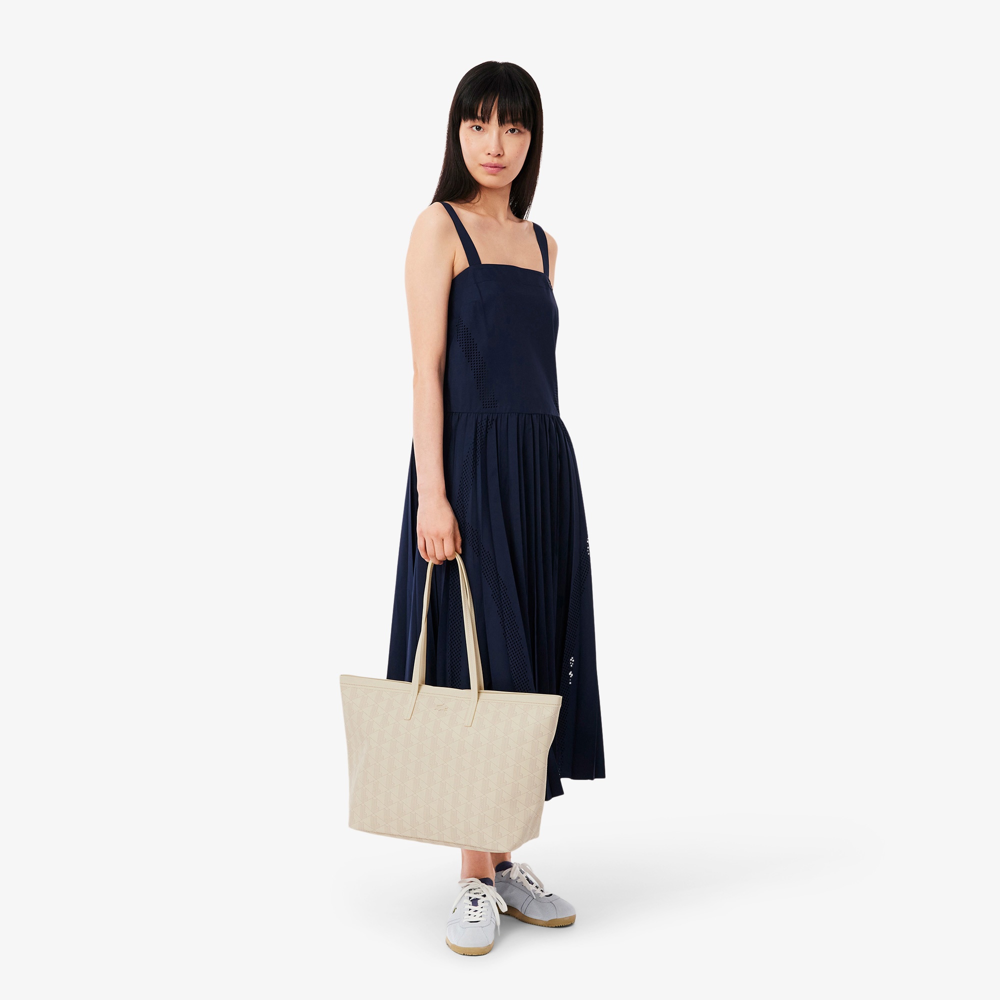 Zely Kadın Monogram Bej Omuz Çantası