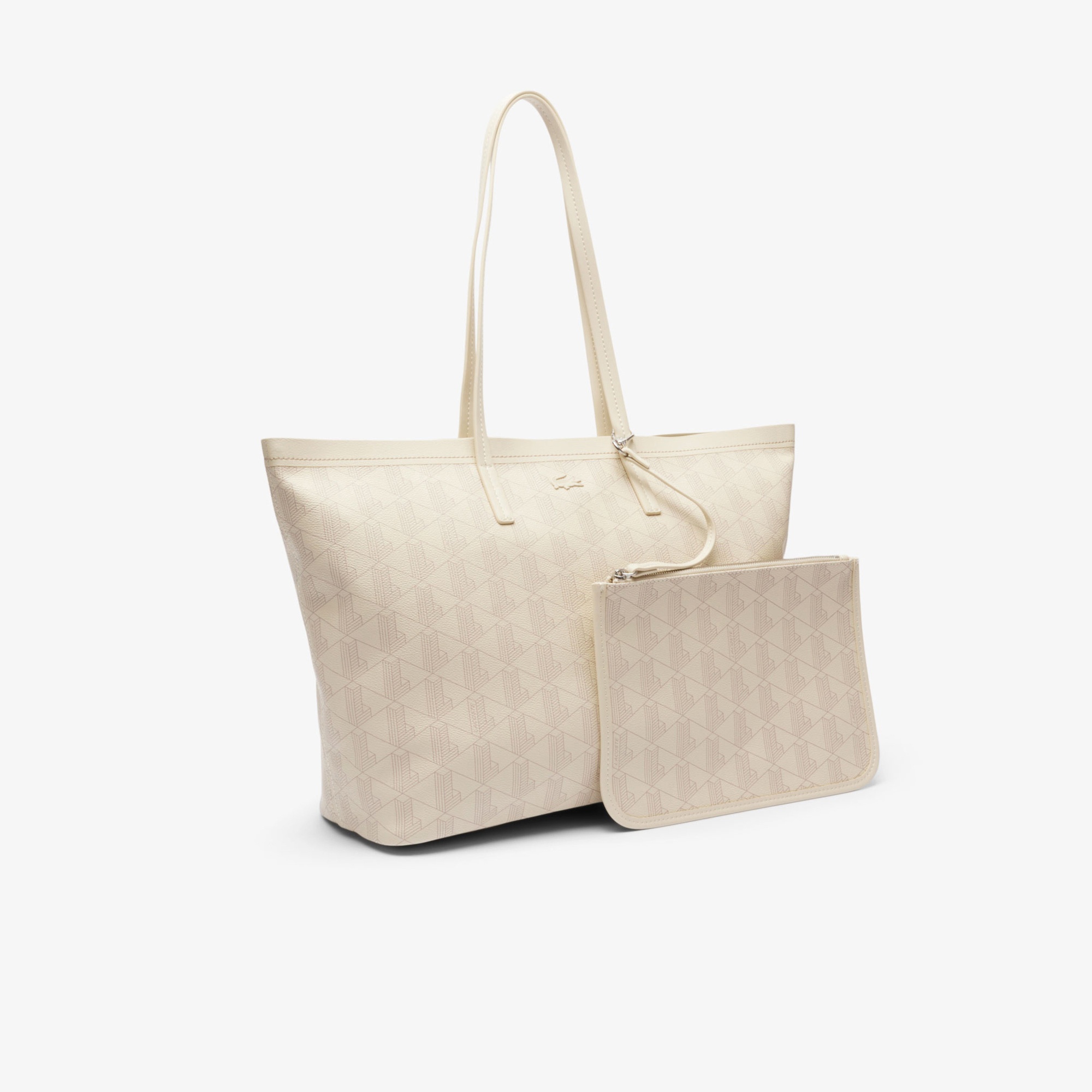 Zely Kadın Monogram Bej Omuz Çantası