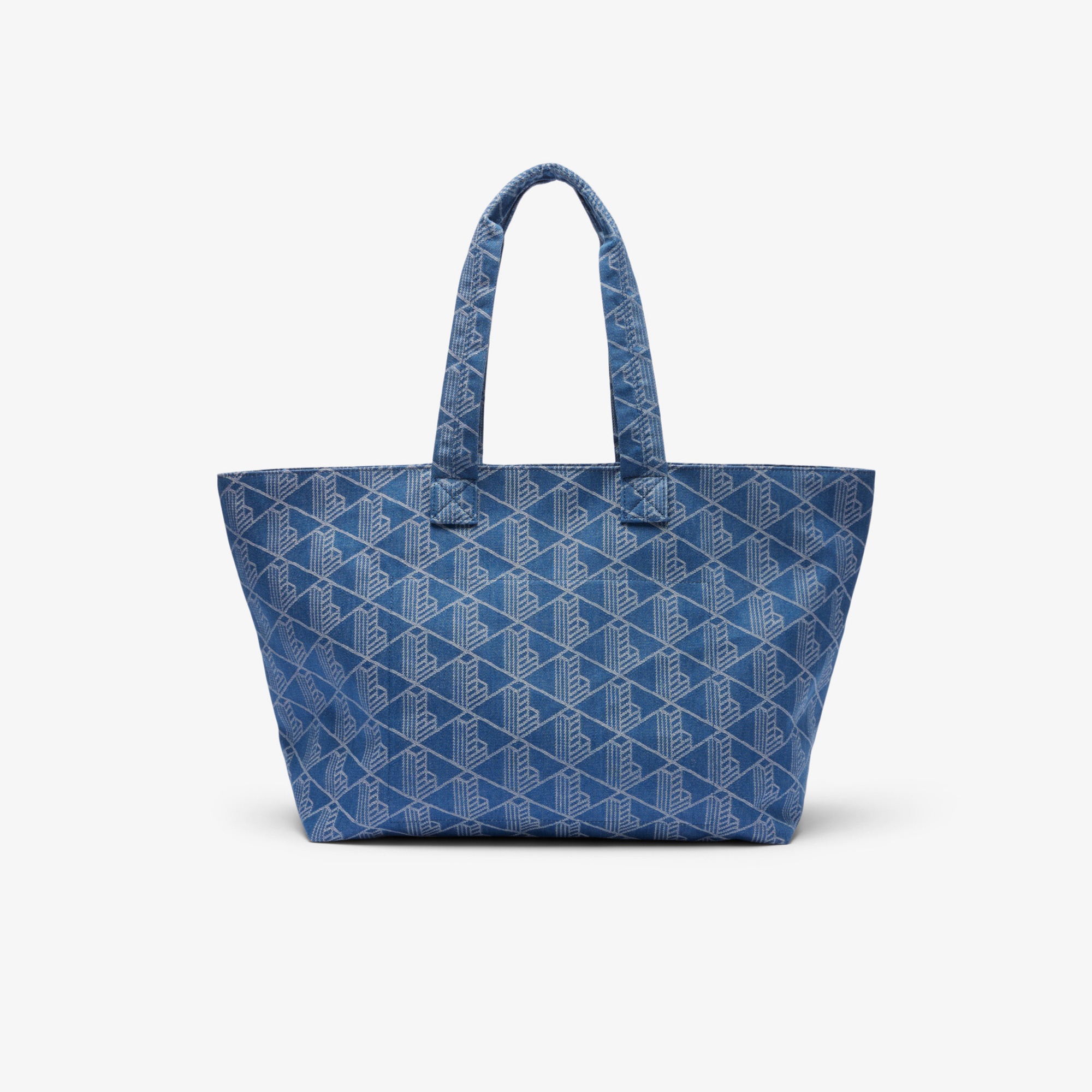 Unisex Monogram Mavi Omuz Çantası