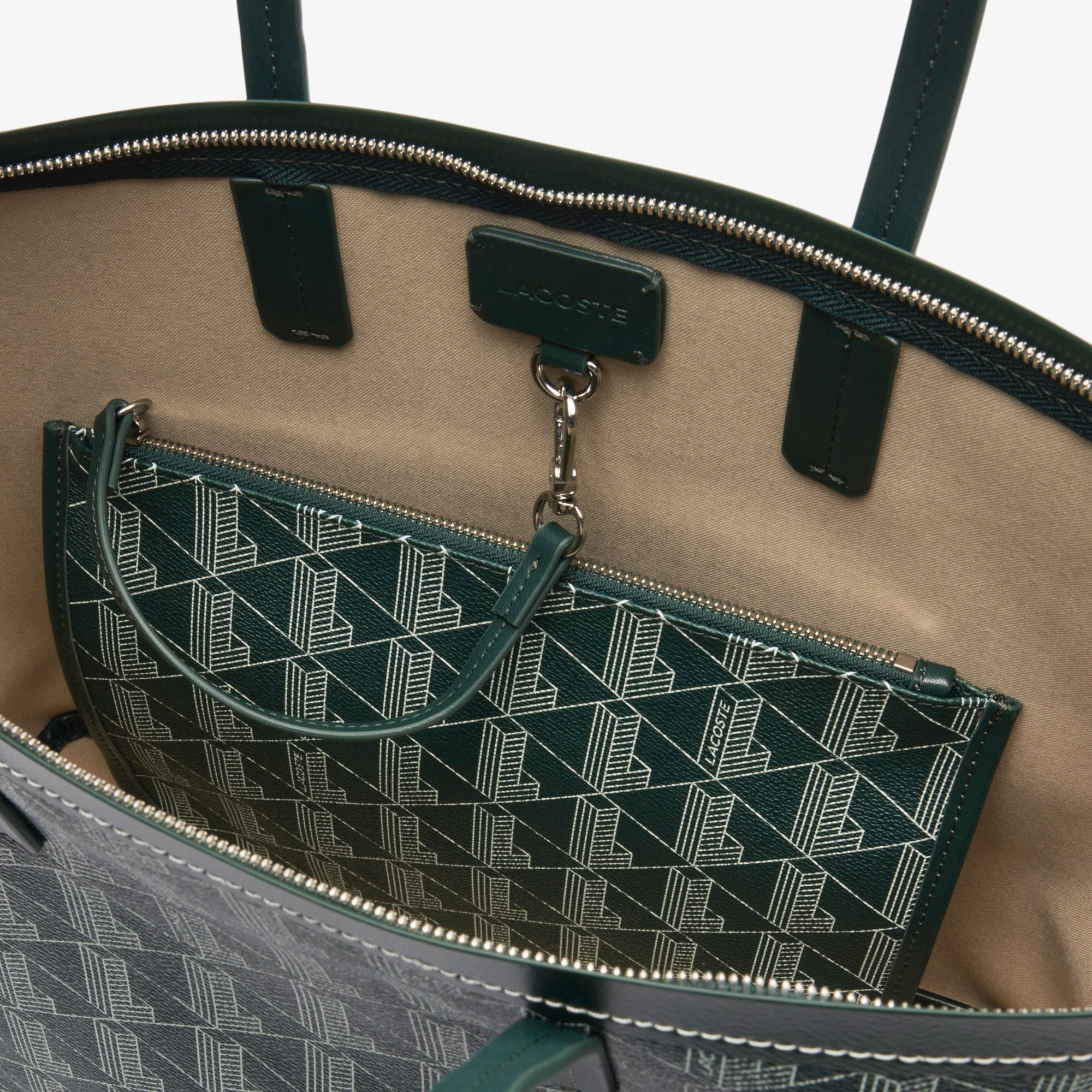 Zely Kadın Monogram Yeşil Omuz Çantası