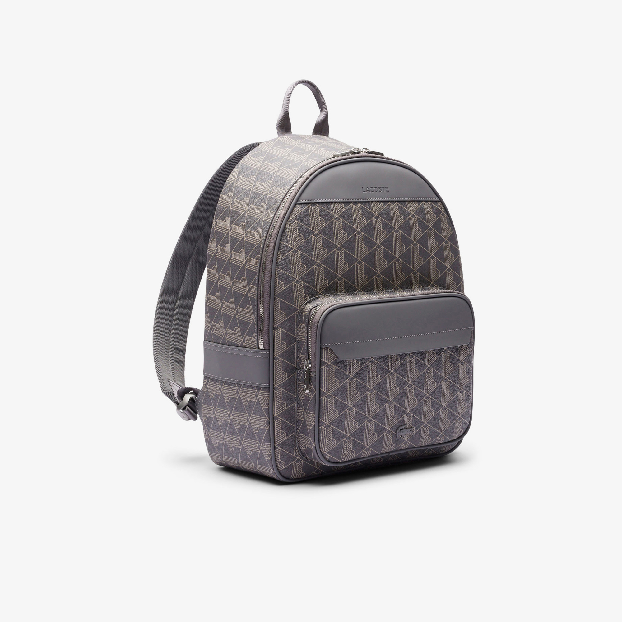 Lacoste The Blend Erkek Monogram Gri Sırt Çantası görsel 4