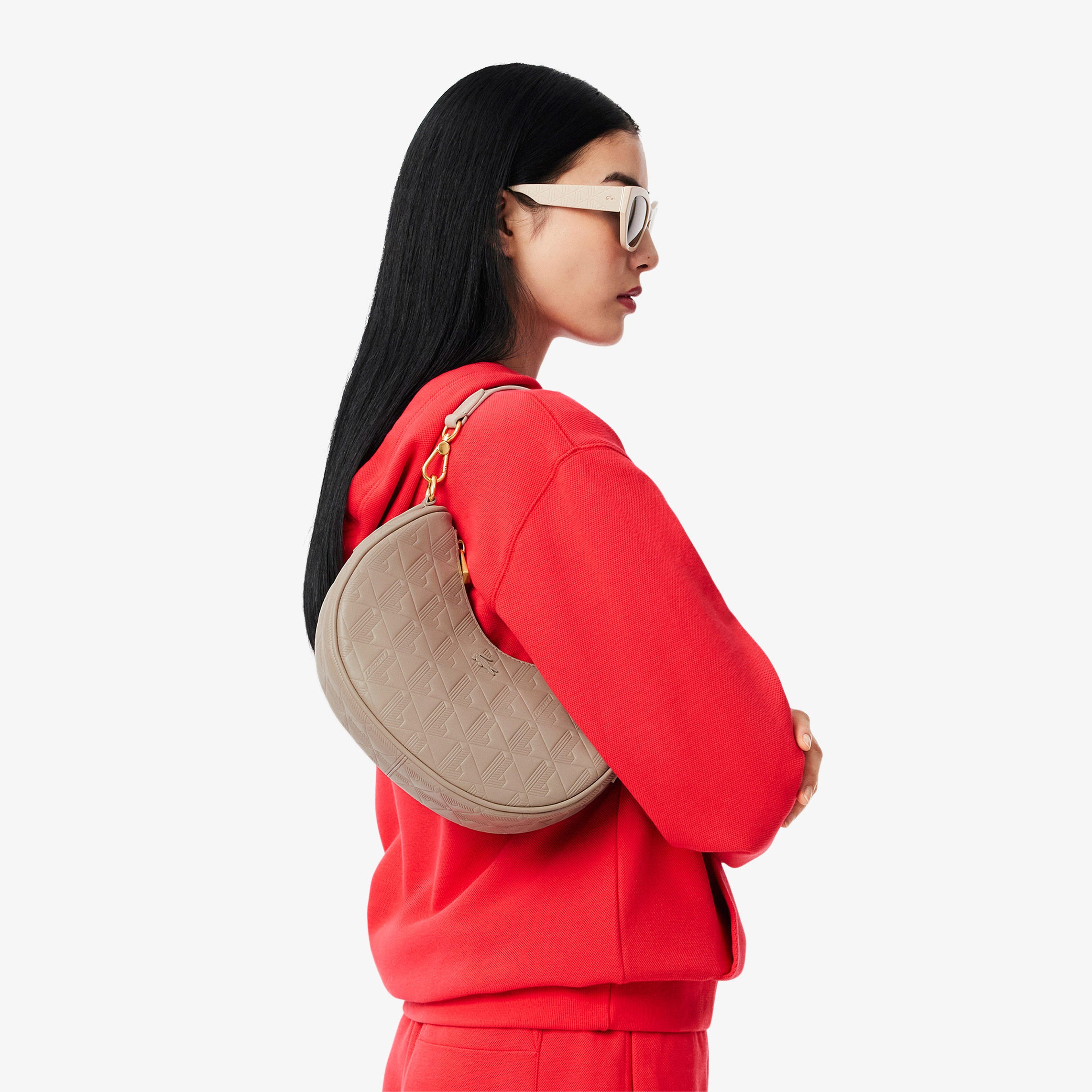 Maheki Kadın Monogram Bej Omuz Çantası