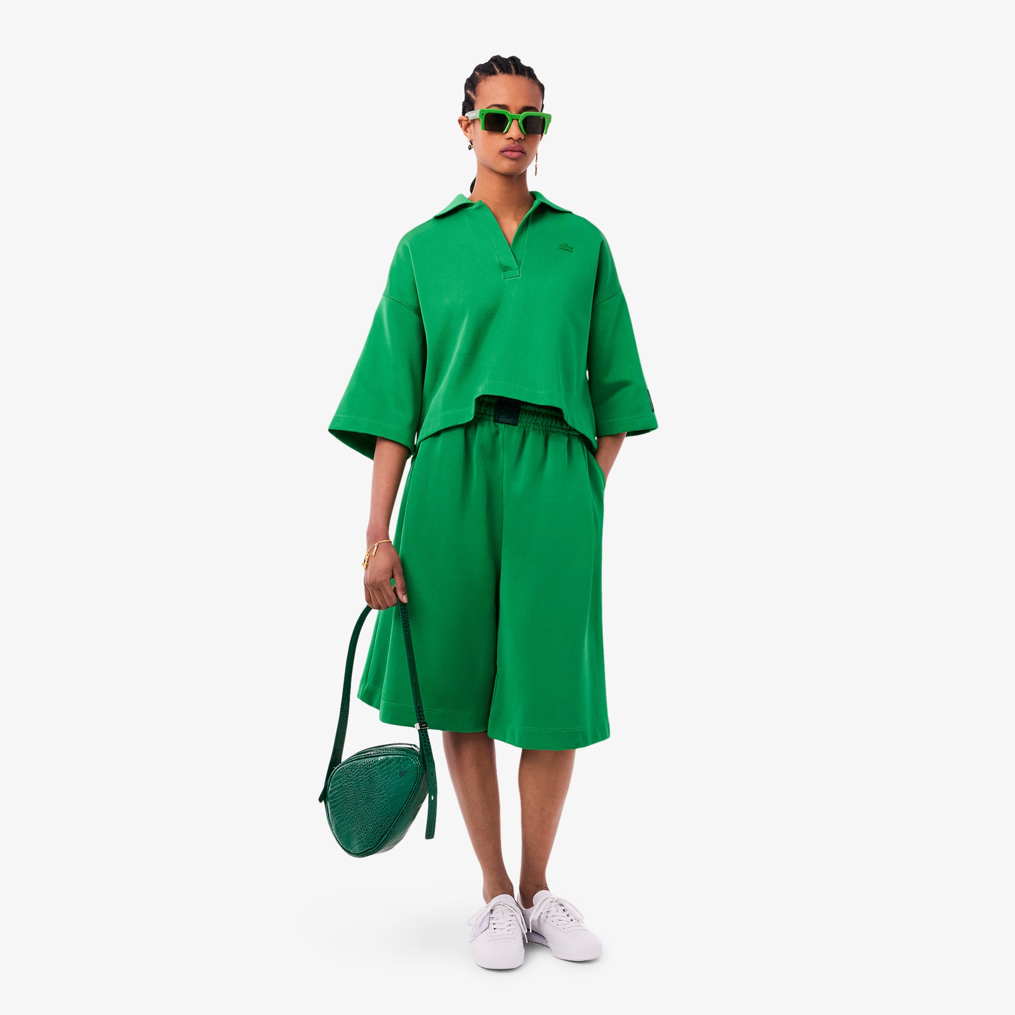 SS25 RUNWAY Hobo Unisex Deri Yeşil Omuz Çantası