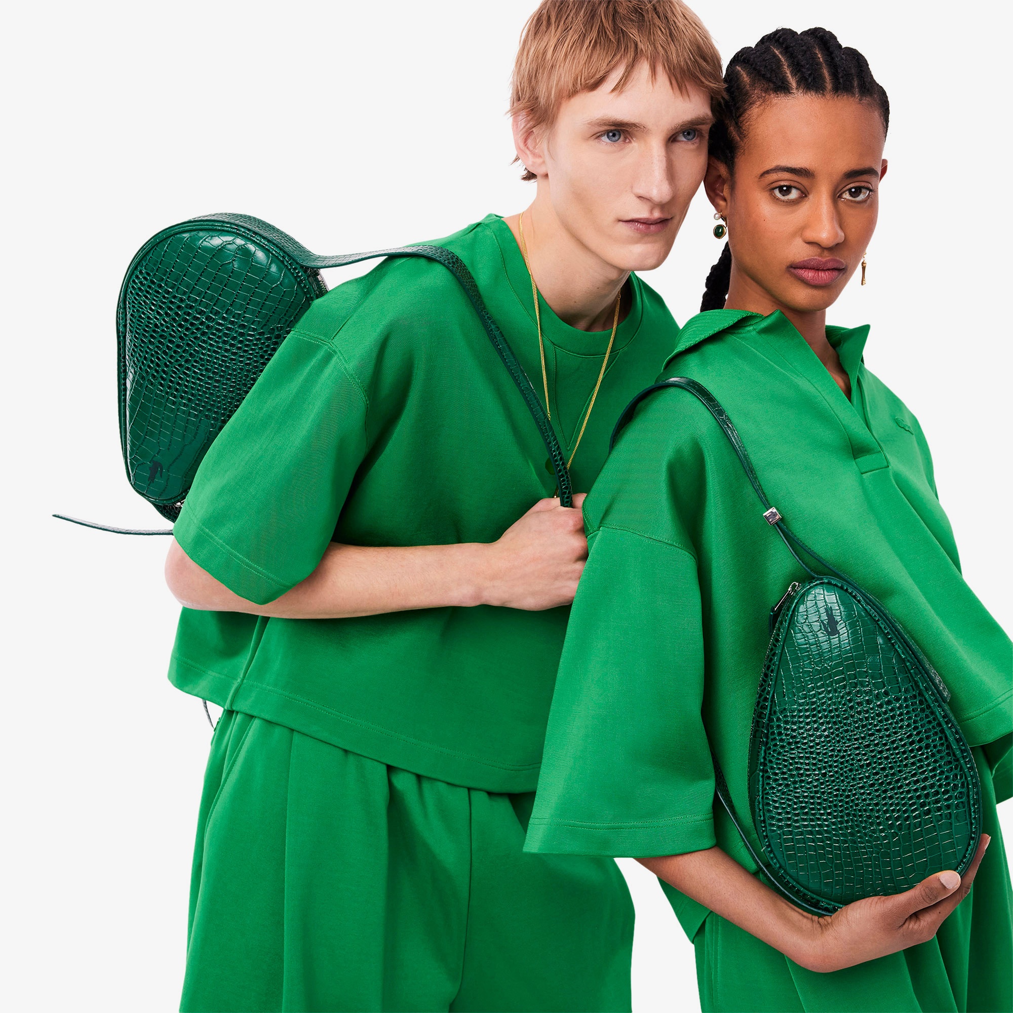 SS25 RUNWAY Hobo Unisex Deri Yeşil Omuz Çantası