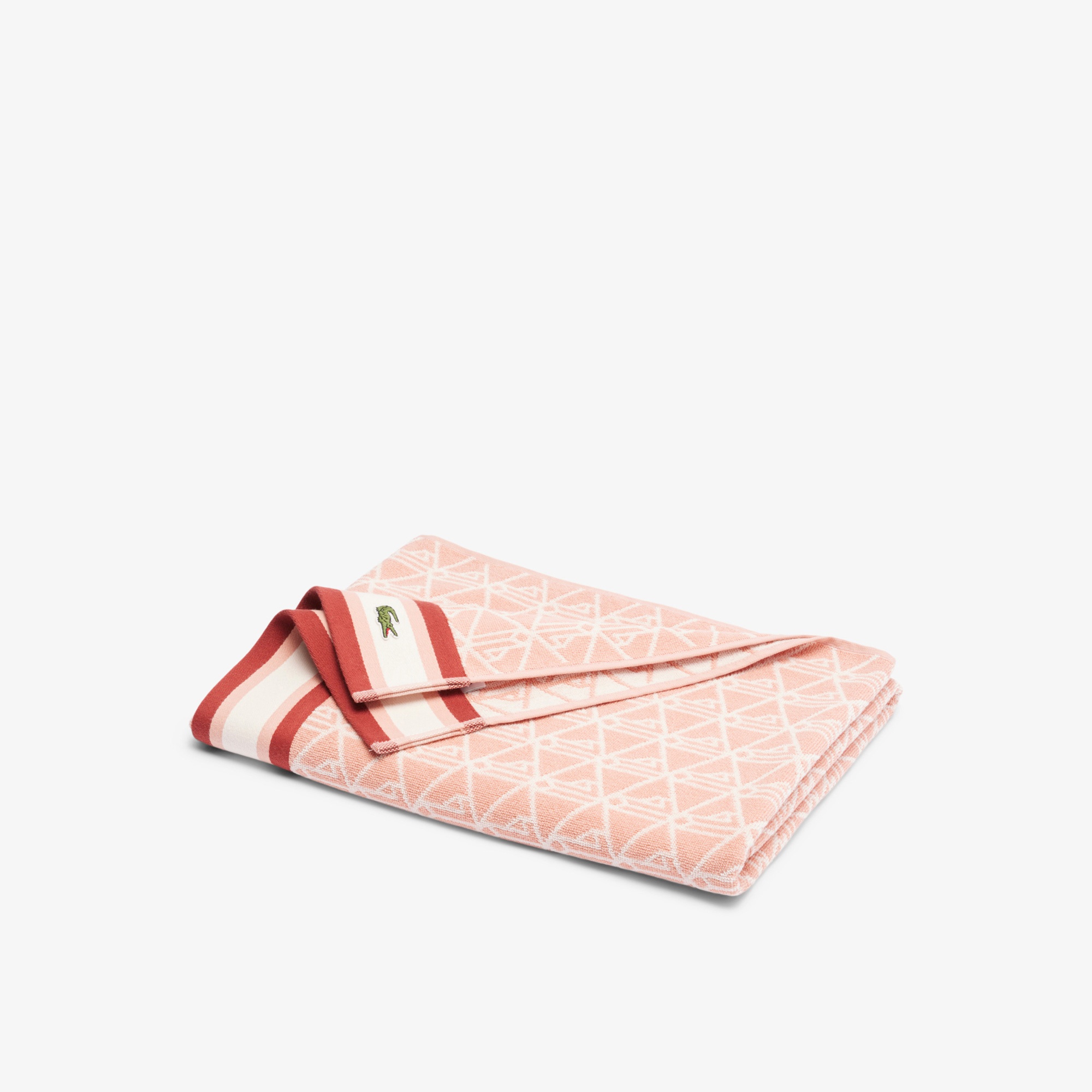 Lacoste Unisex Monogram Pembe Plaj Havlusu