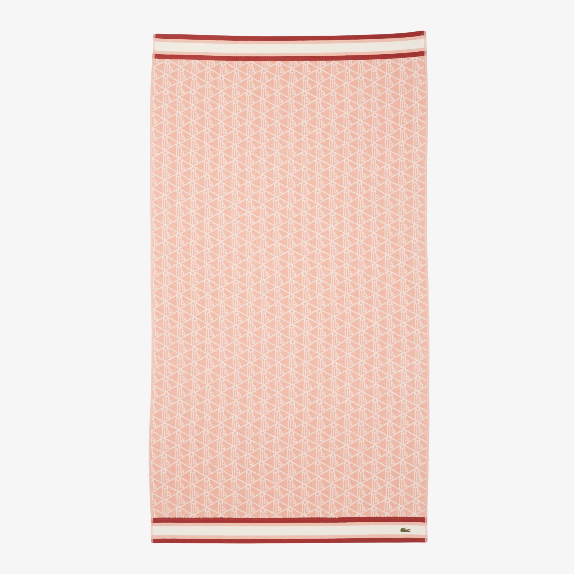 Lacoste Unisex Monogram Pembe Plaj Havlusu