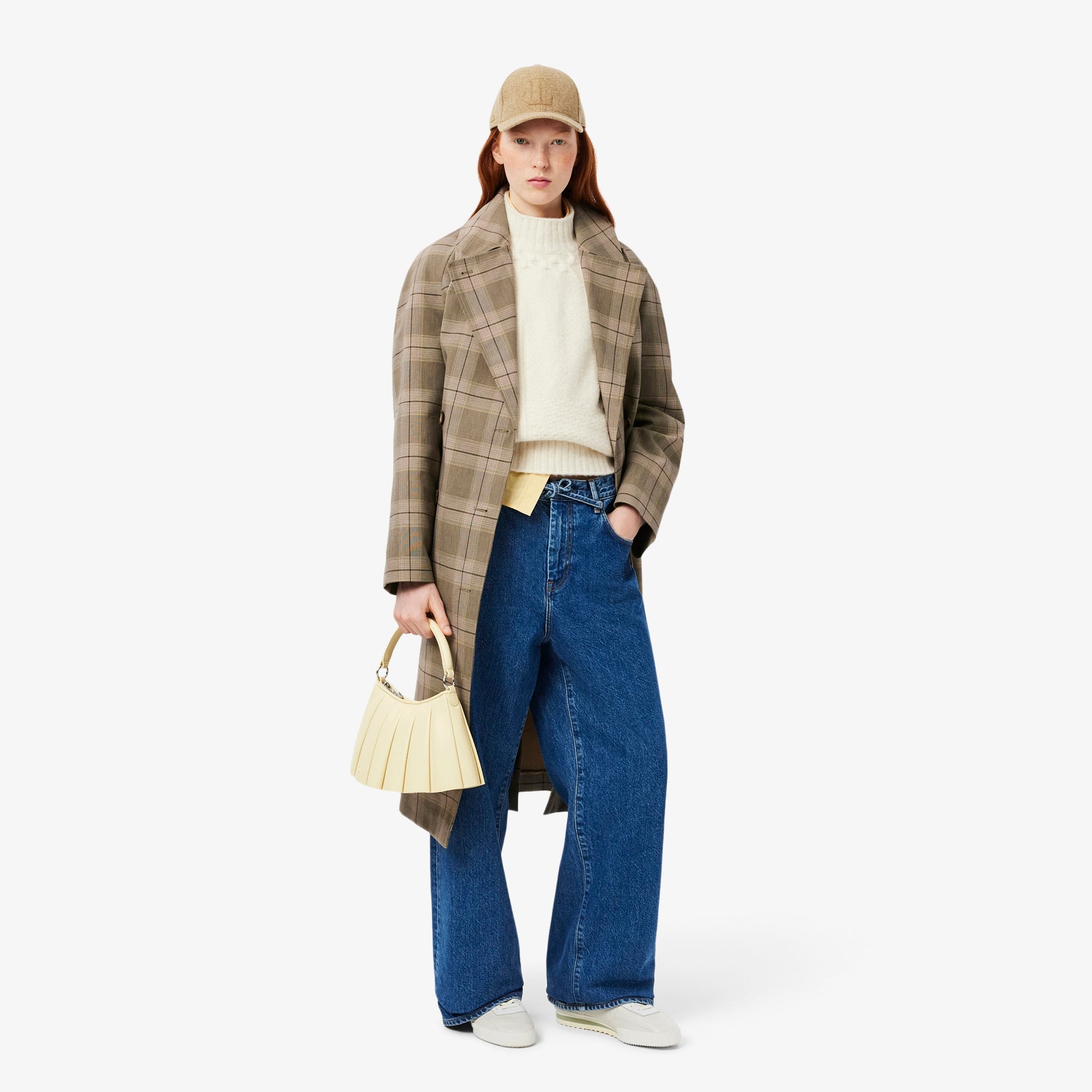 Small Lenglen Kadın Deri Sarı Omuz Çantası