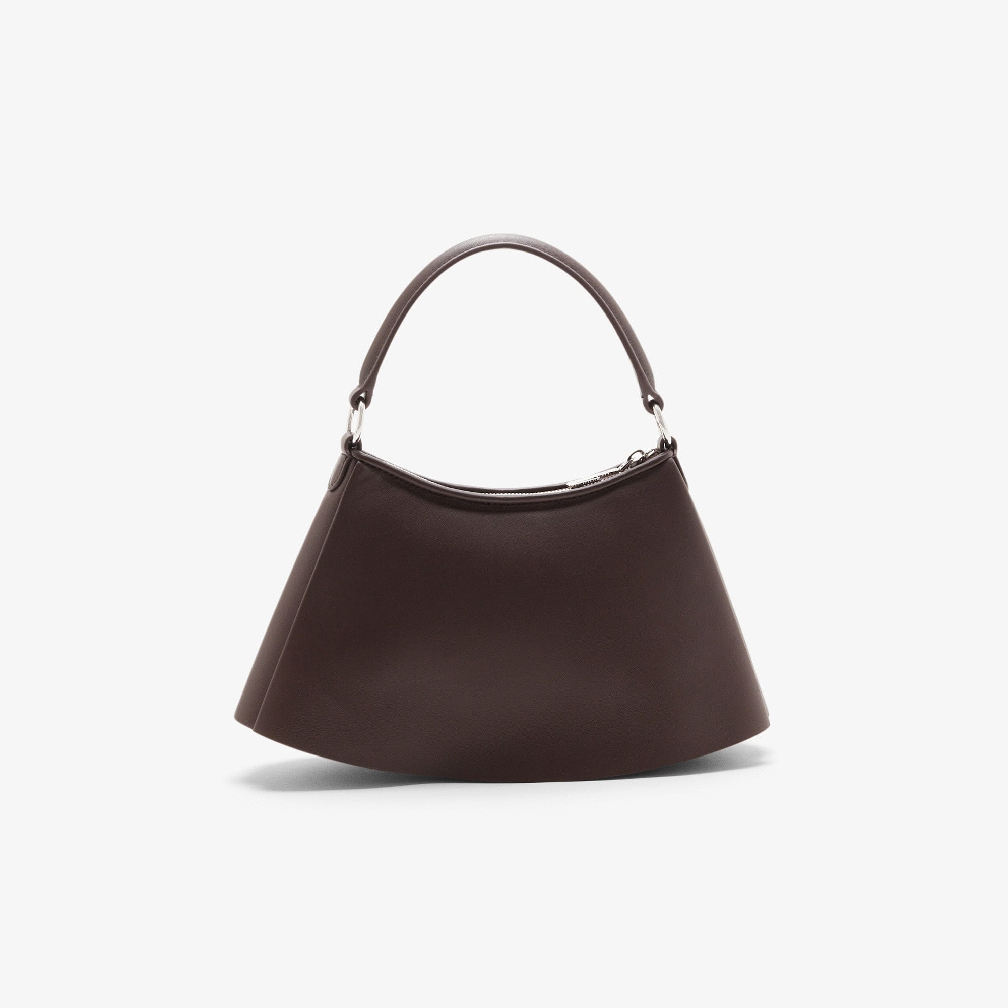 Small Lenglen Kadın Deri Koyu Kahverengi Omuz Çantası