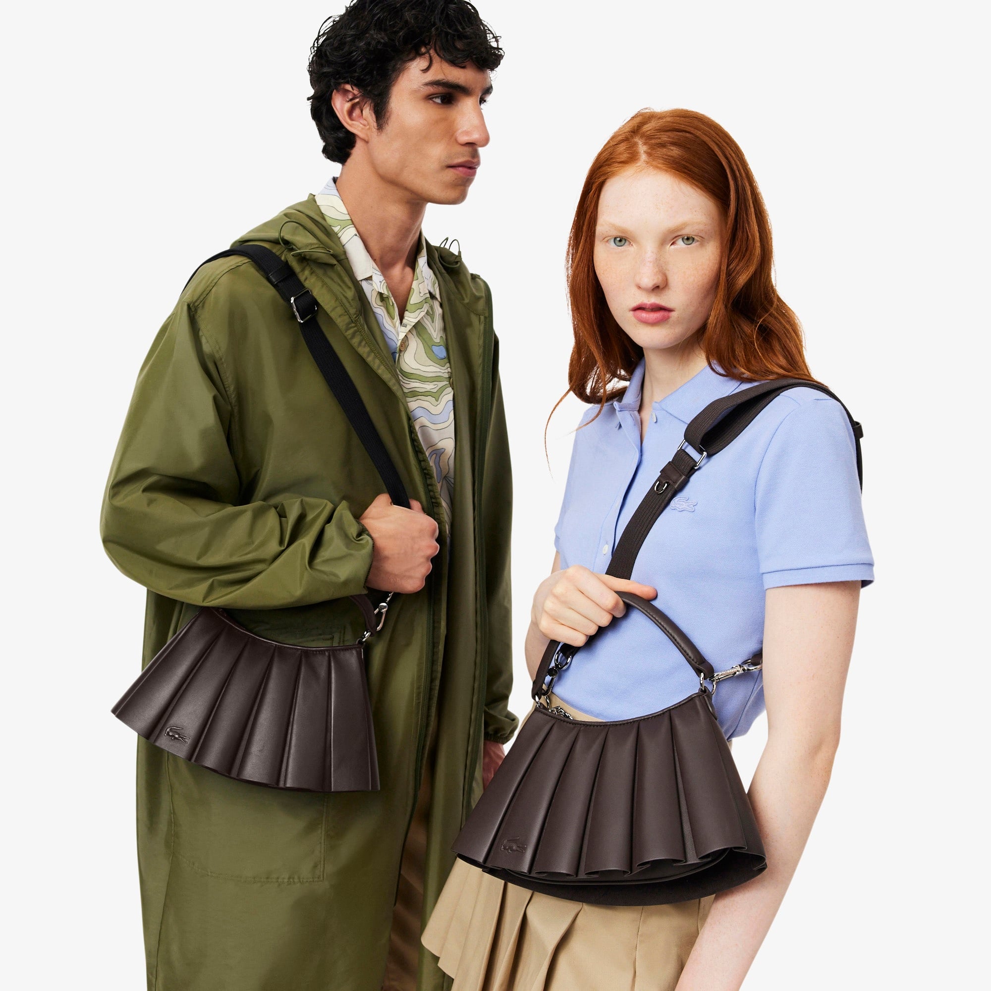 Small Lenglen Kadın Deri Koyu Kahverengi Omuz Çantası