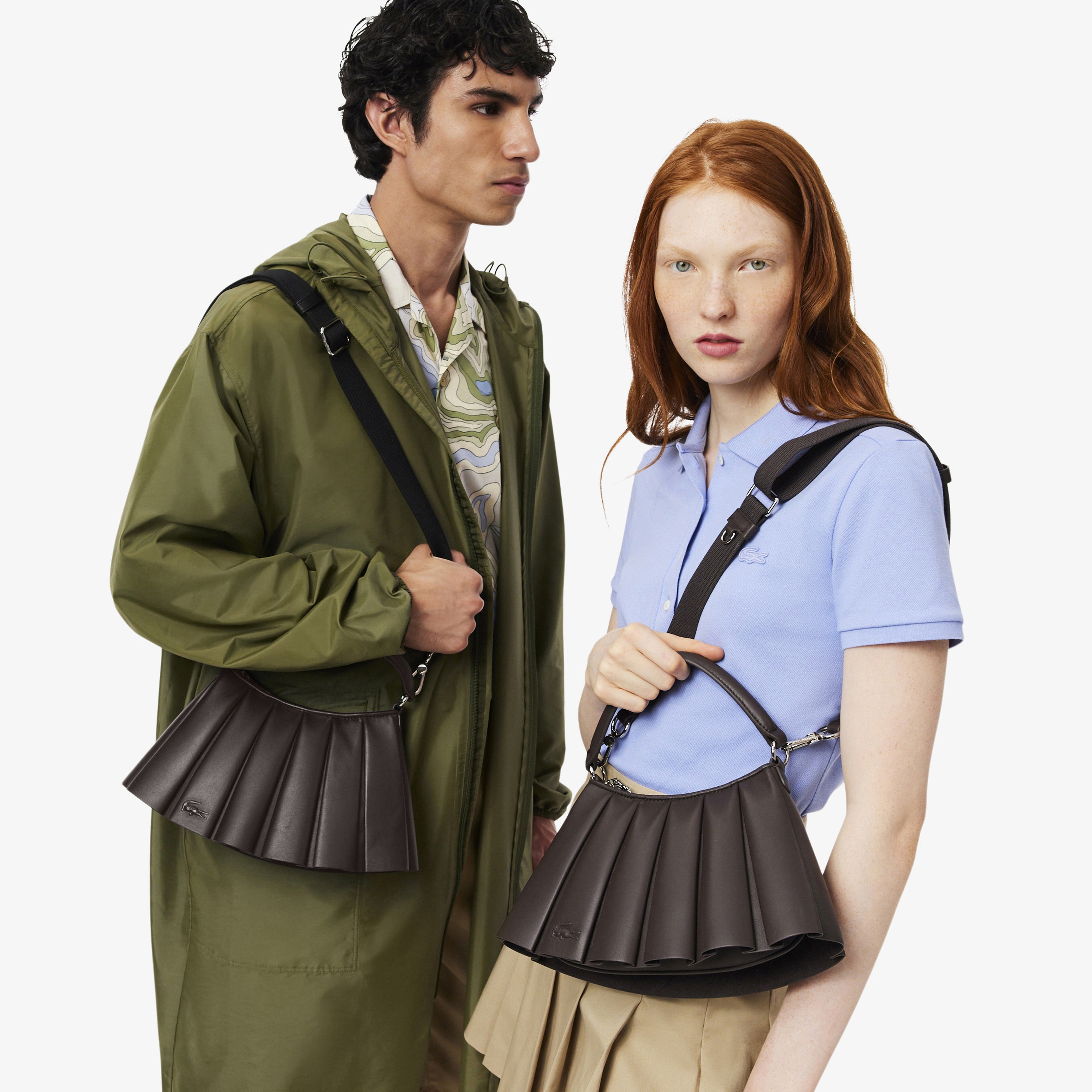 Small Lenglen Kadın Deri Koyu Kahverengi Omuz Çantası